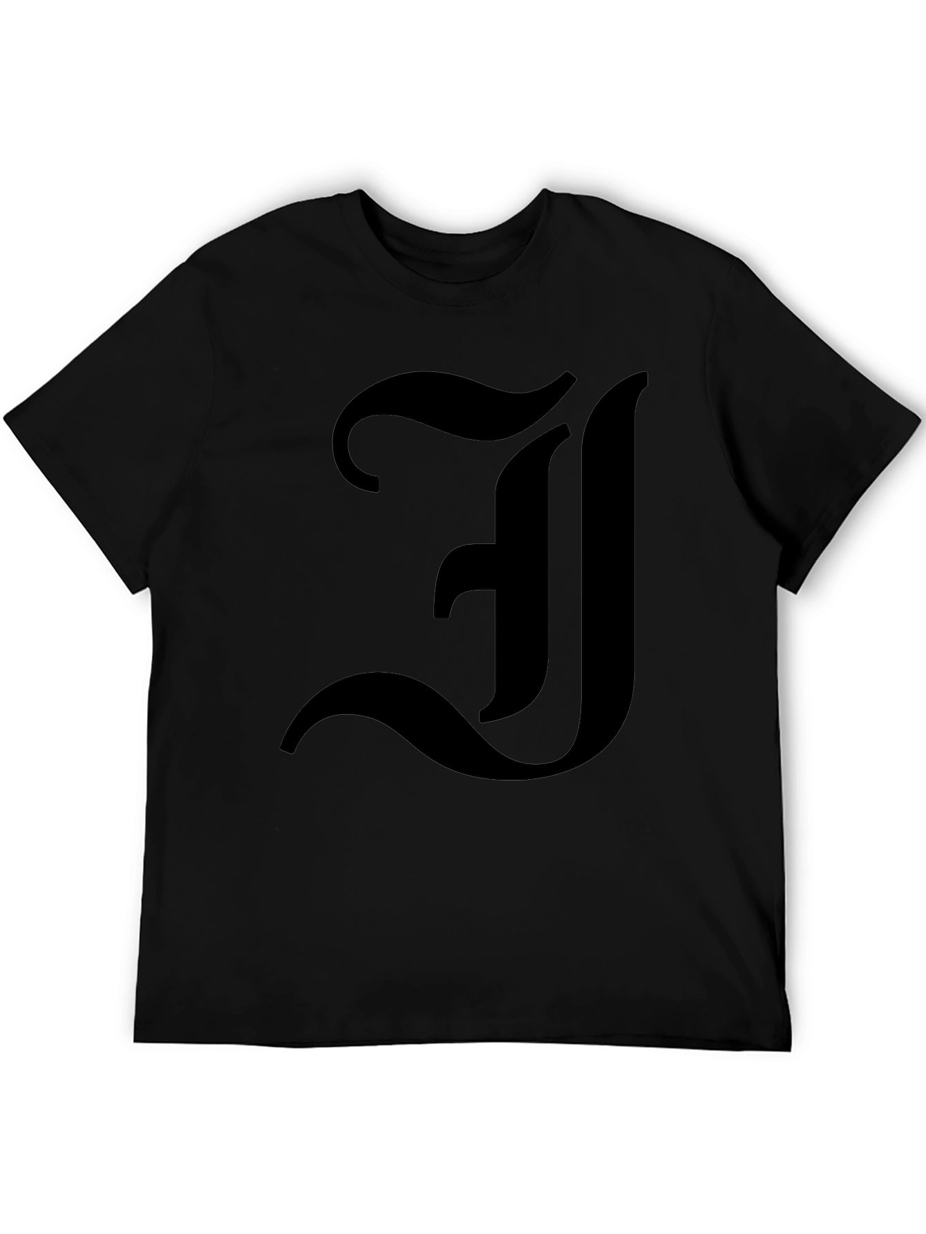 Bold Initial J Graphic T-Shirt