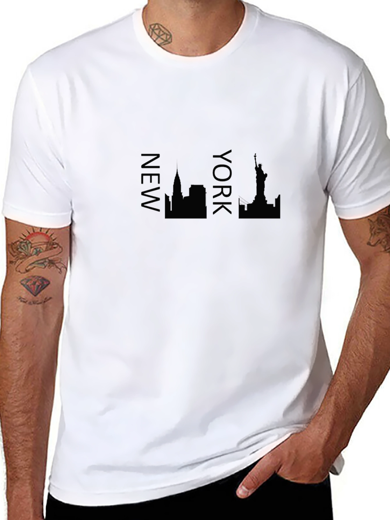 New York City Silhouette Black T-Shirt