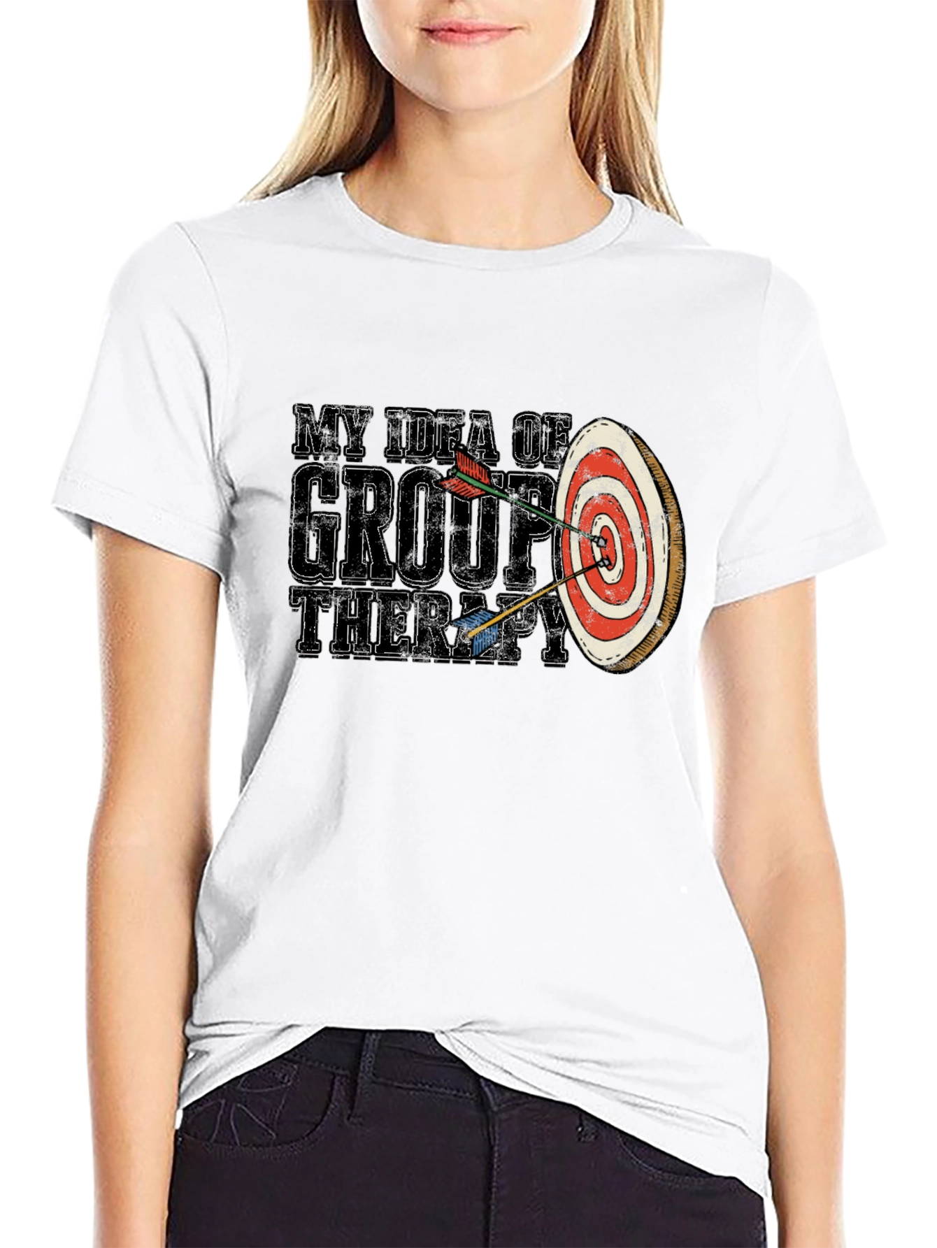 My Idea of Group Therapy T-Shirt Funny Archery