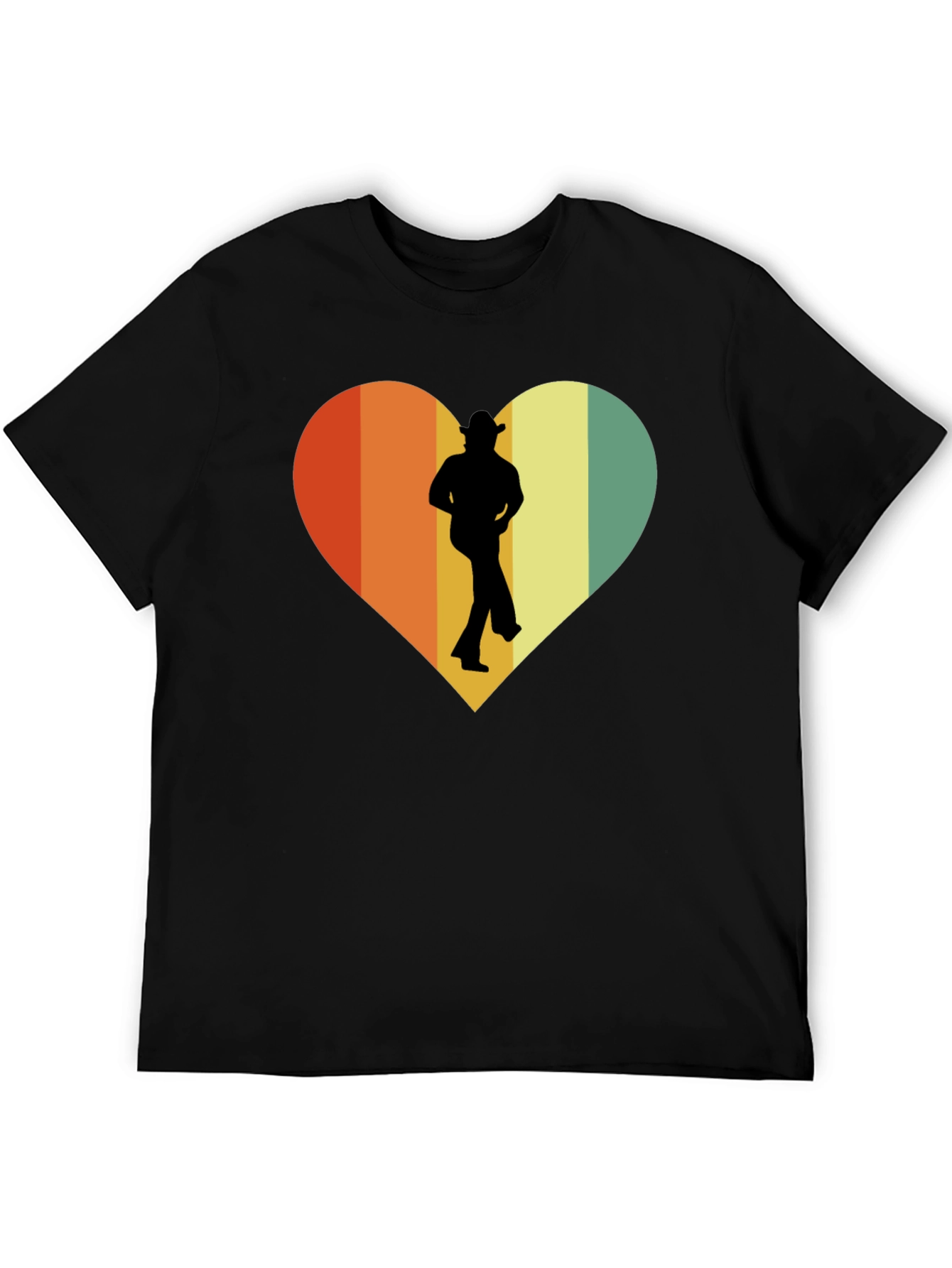 Retro Country Dance Heart Graphic T-Shirt