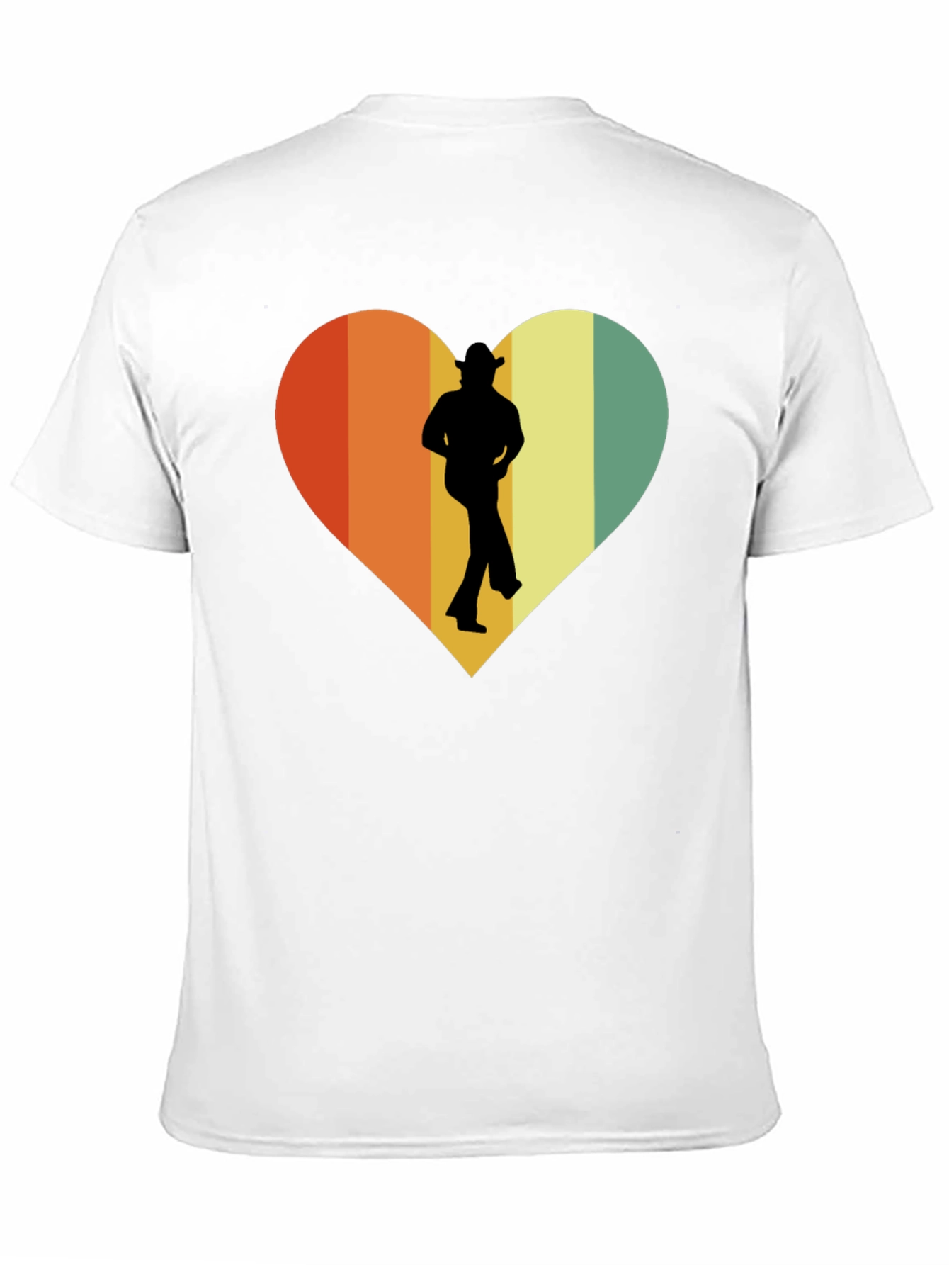 Retro Country Dance Heart Graphic T-Shirt