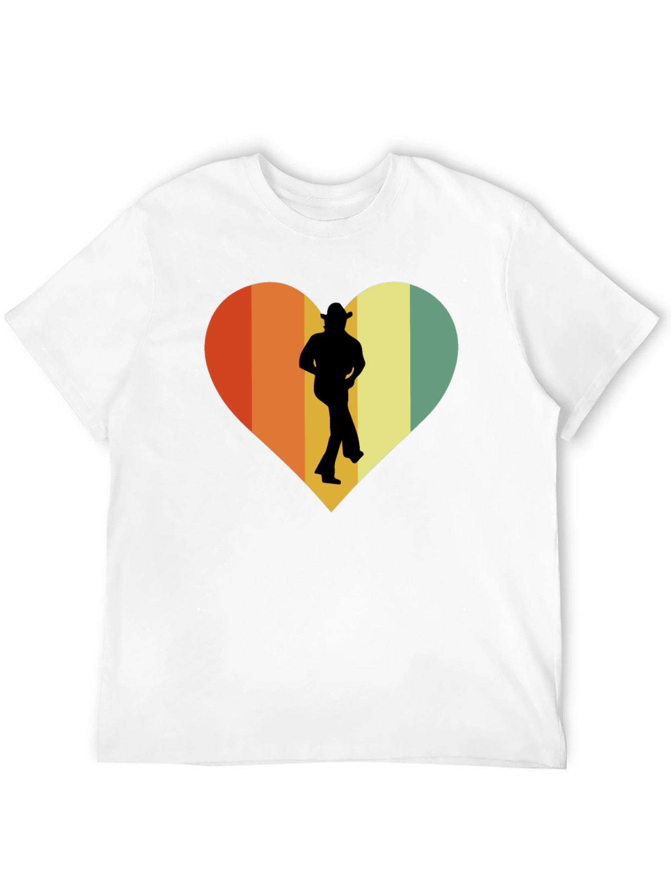Retro Country Dance Heart Graphic T-Shirt