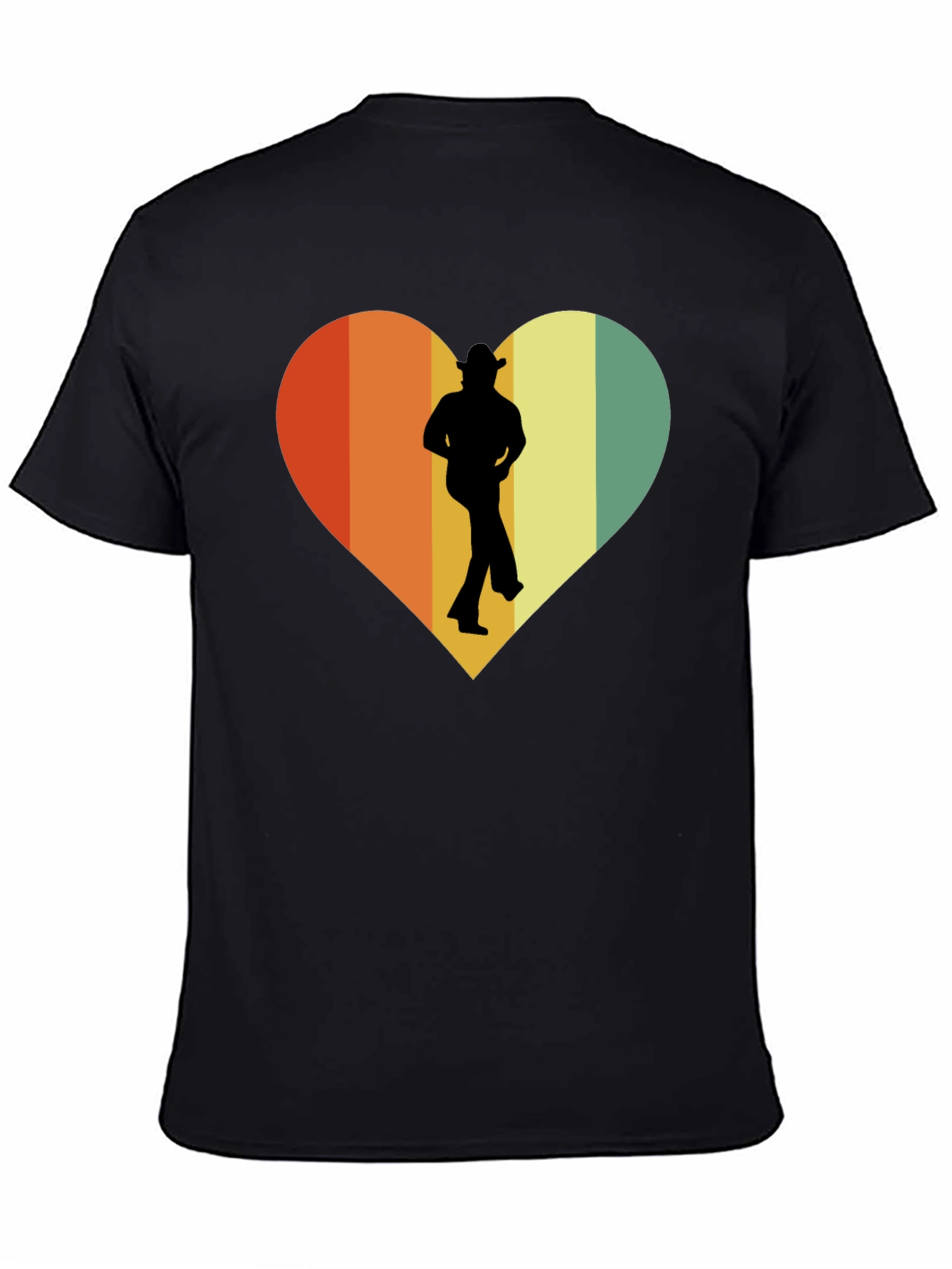 Retro Country Dance Heart Graphic T-Shirt
