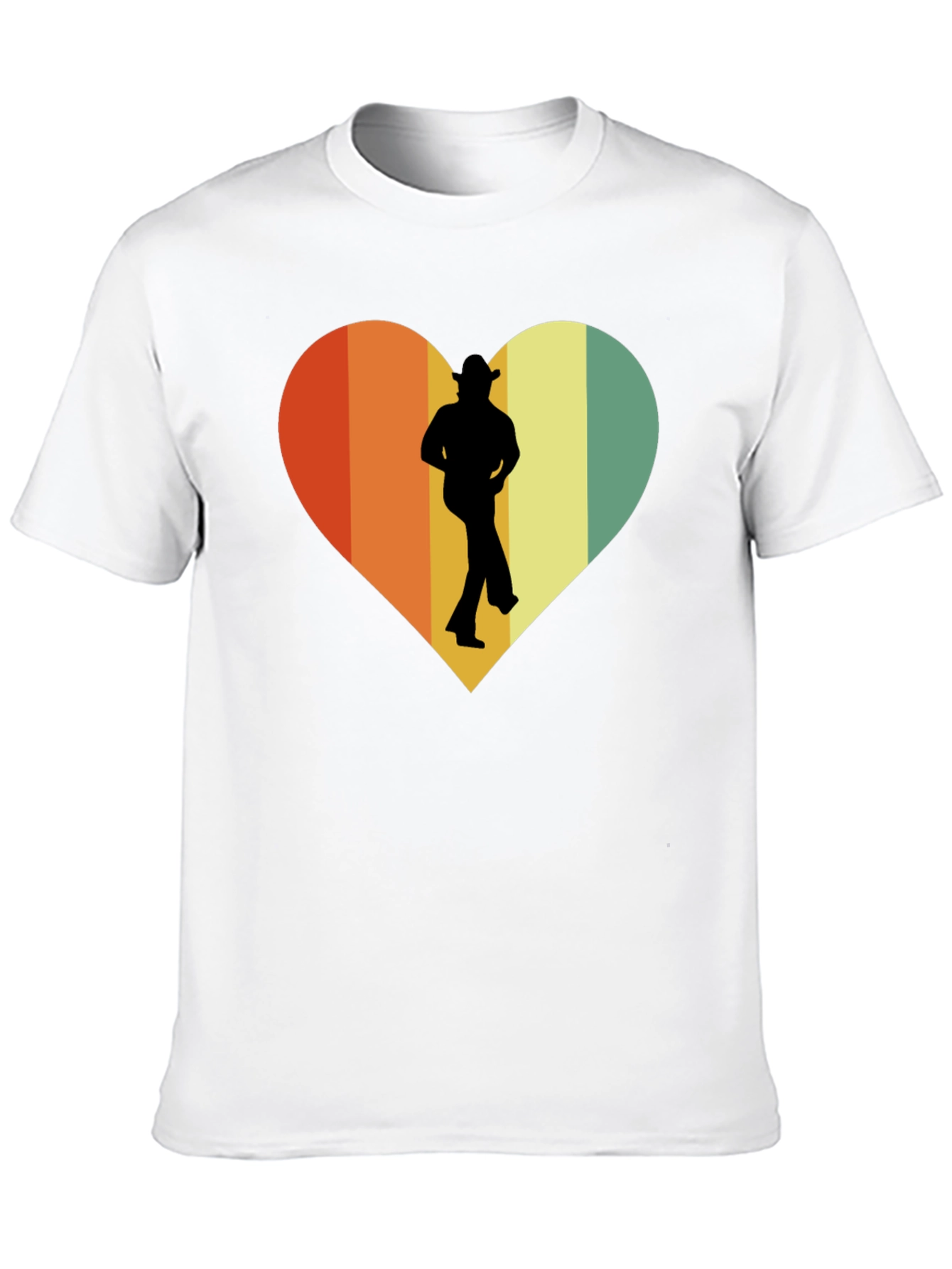 Retro Country Dance Heart Graphic T-Shirt