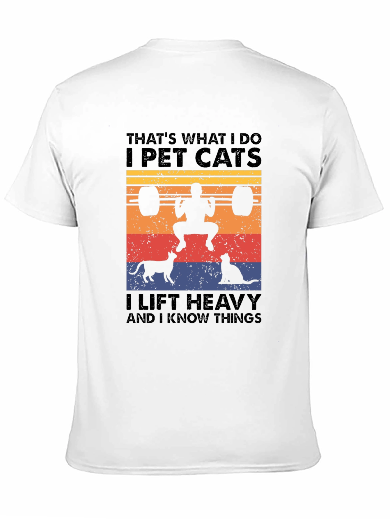 I Pet Cats T-Shirt - Funny Weightlifting Graphic Tee