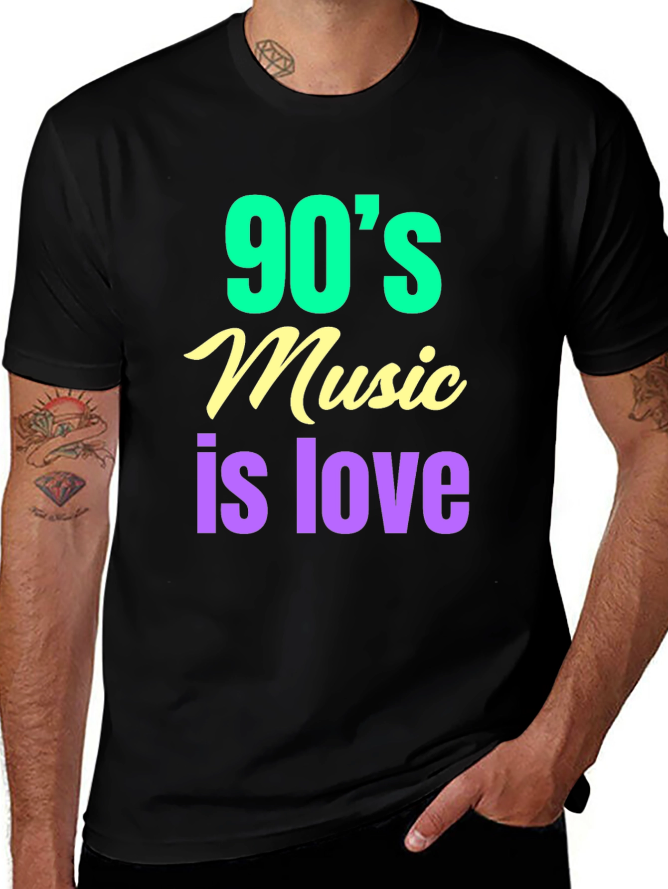 90s Music is Love T-Shirt - Retro Style