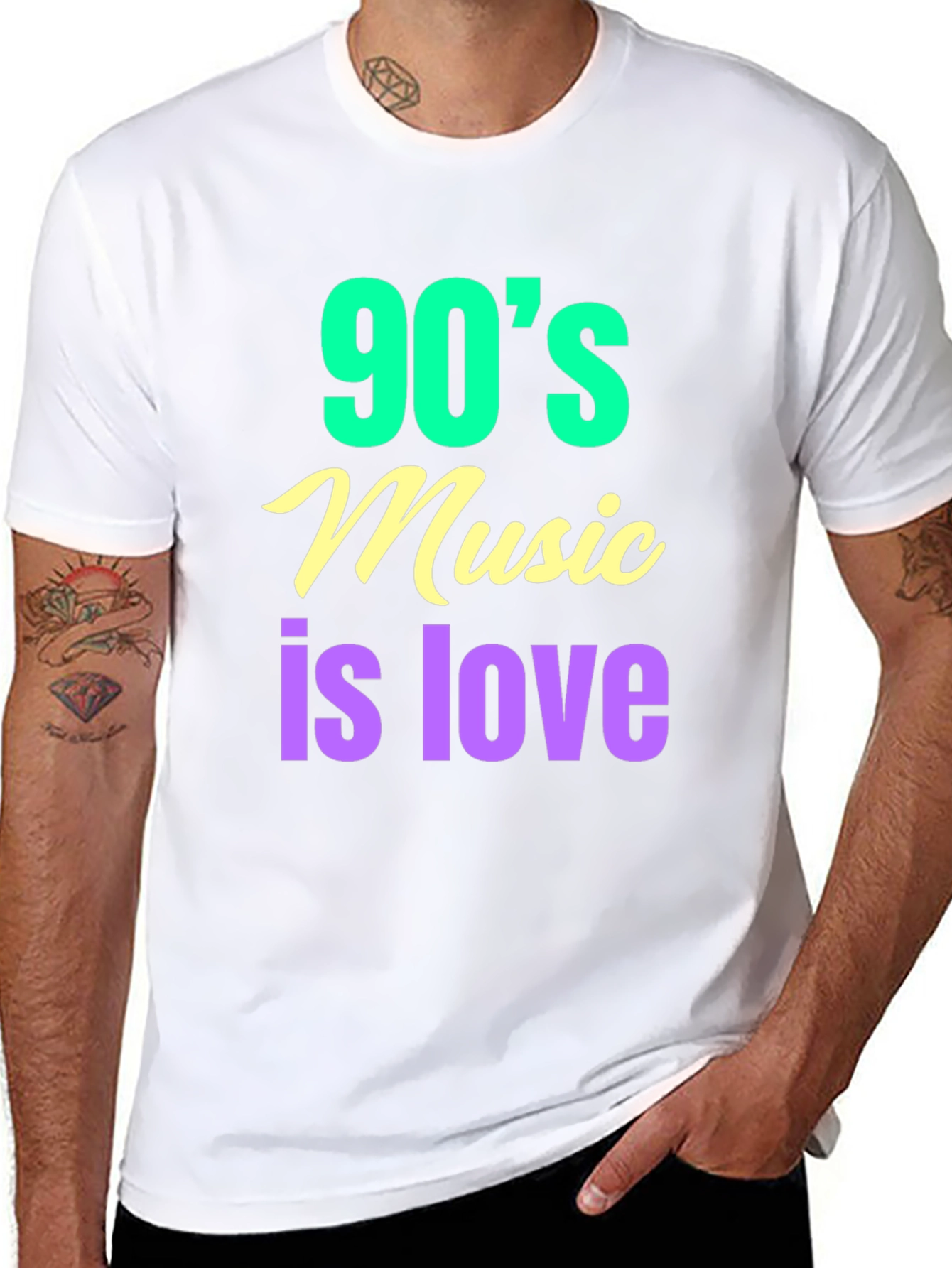 90s Music is Love T-Shirt - Retro Style