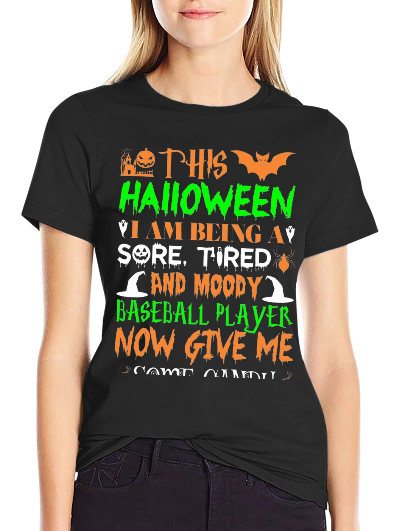Halloween Baseball Player T-Shirt