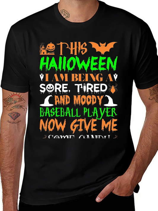 Halloween Baseball Player T-Shirt