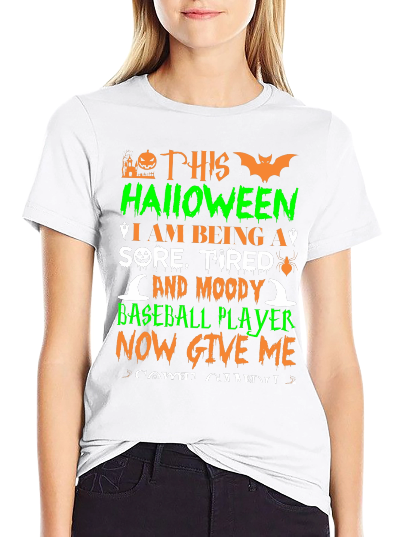 Halloween Baseball Player T-Shirt