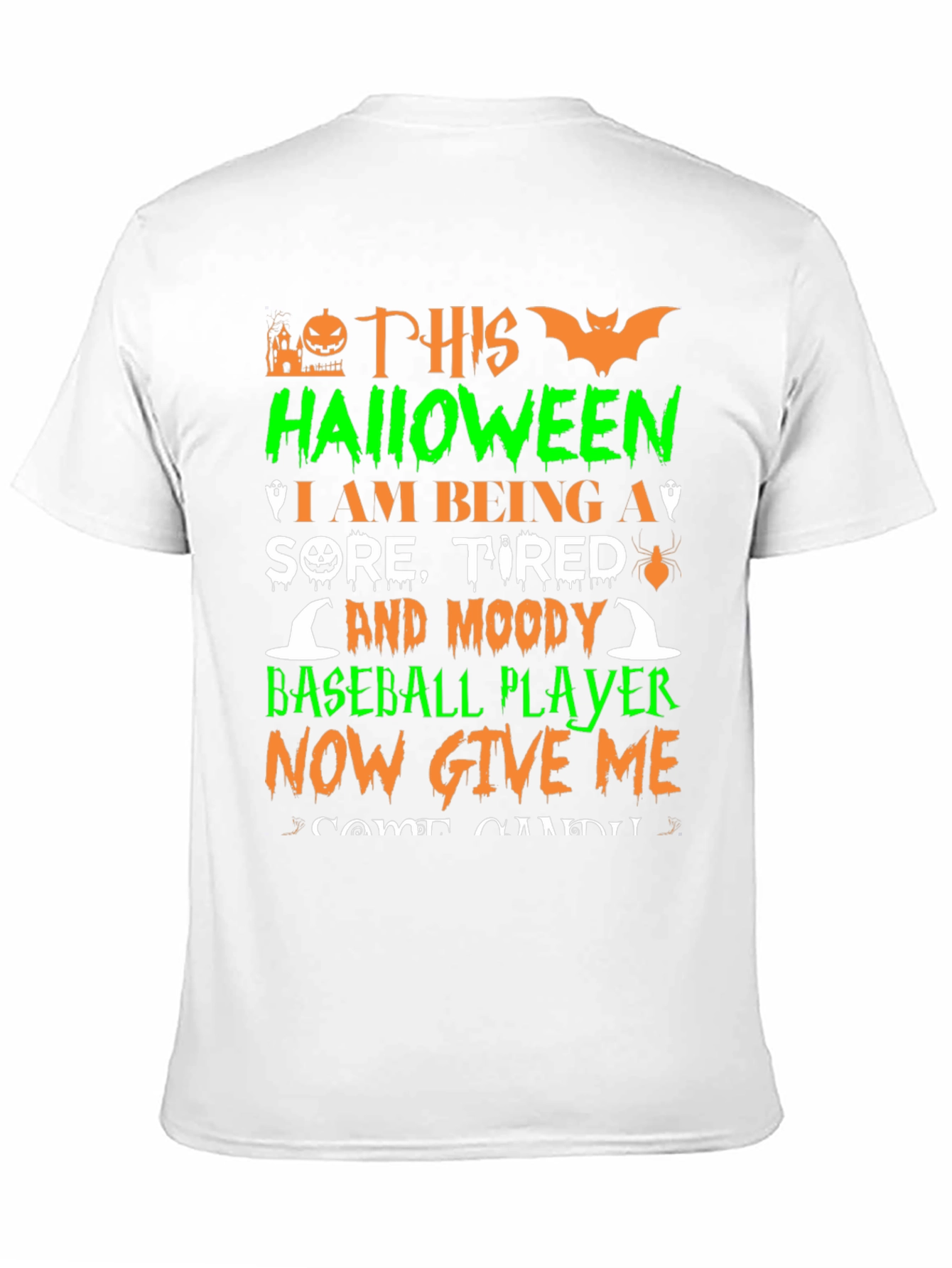 Halloween Baseball Player T-Shirt