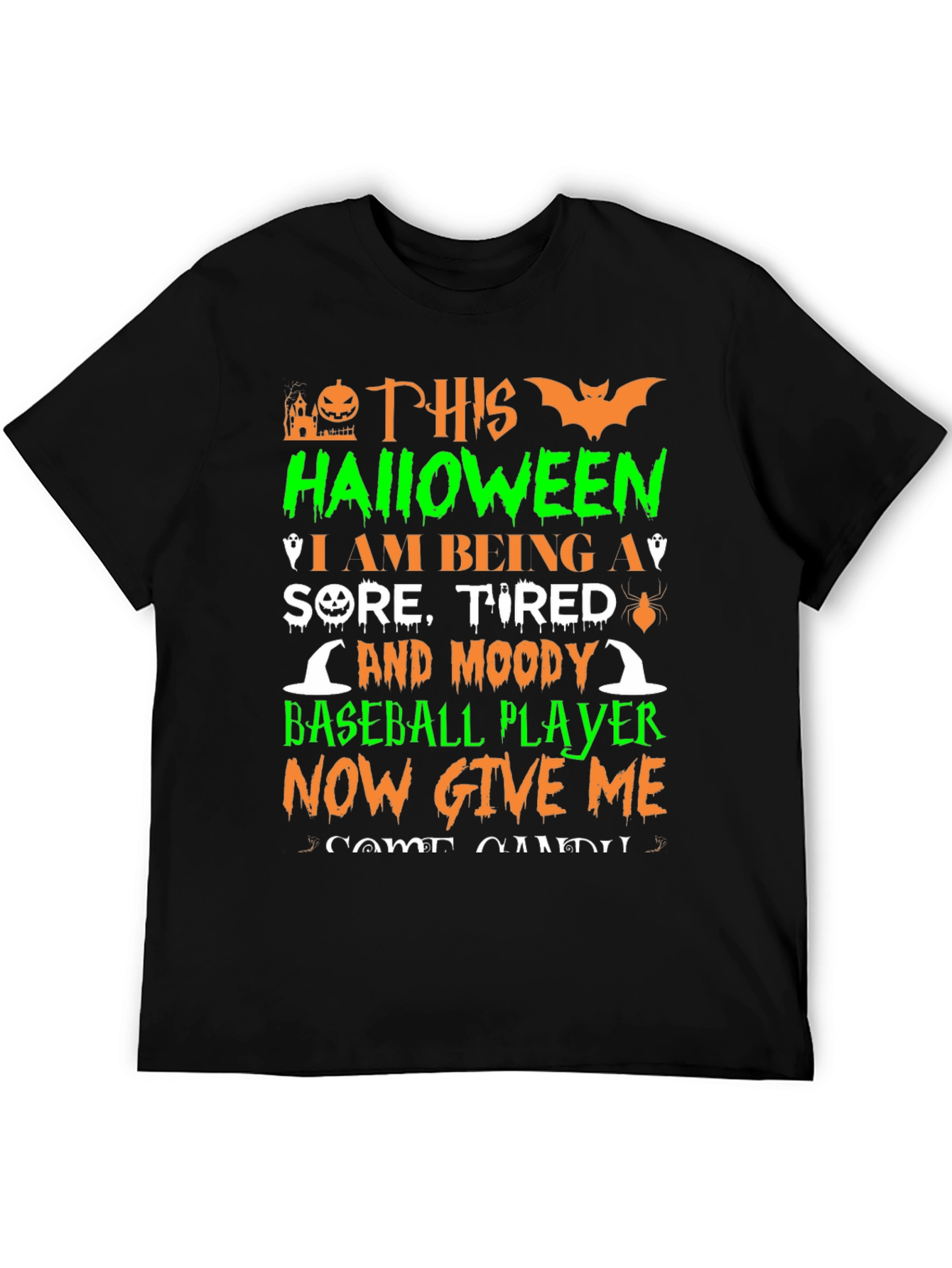 Halloween Baseball Player T-Shirt