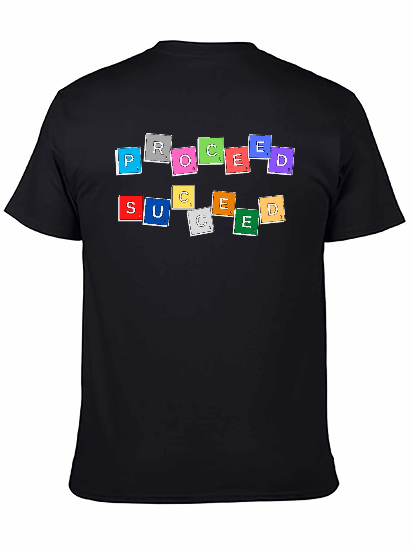 Proceed Succeed Graphic Tee - Black