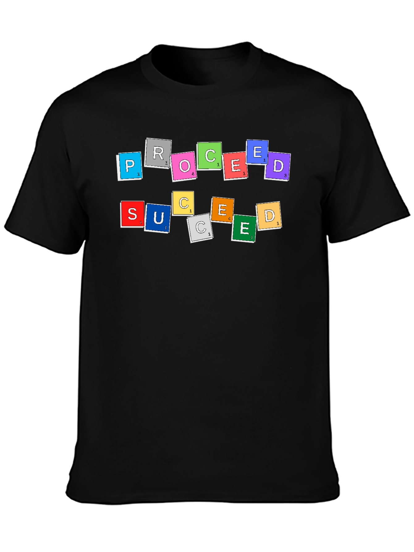 Proceed Succeed Graphic Tee - Black