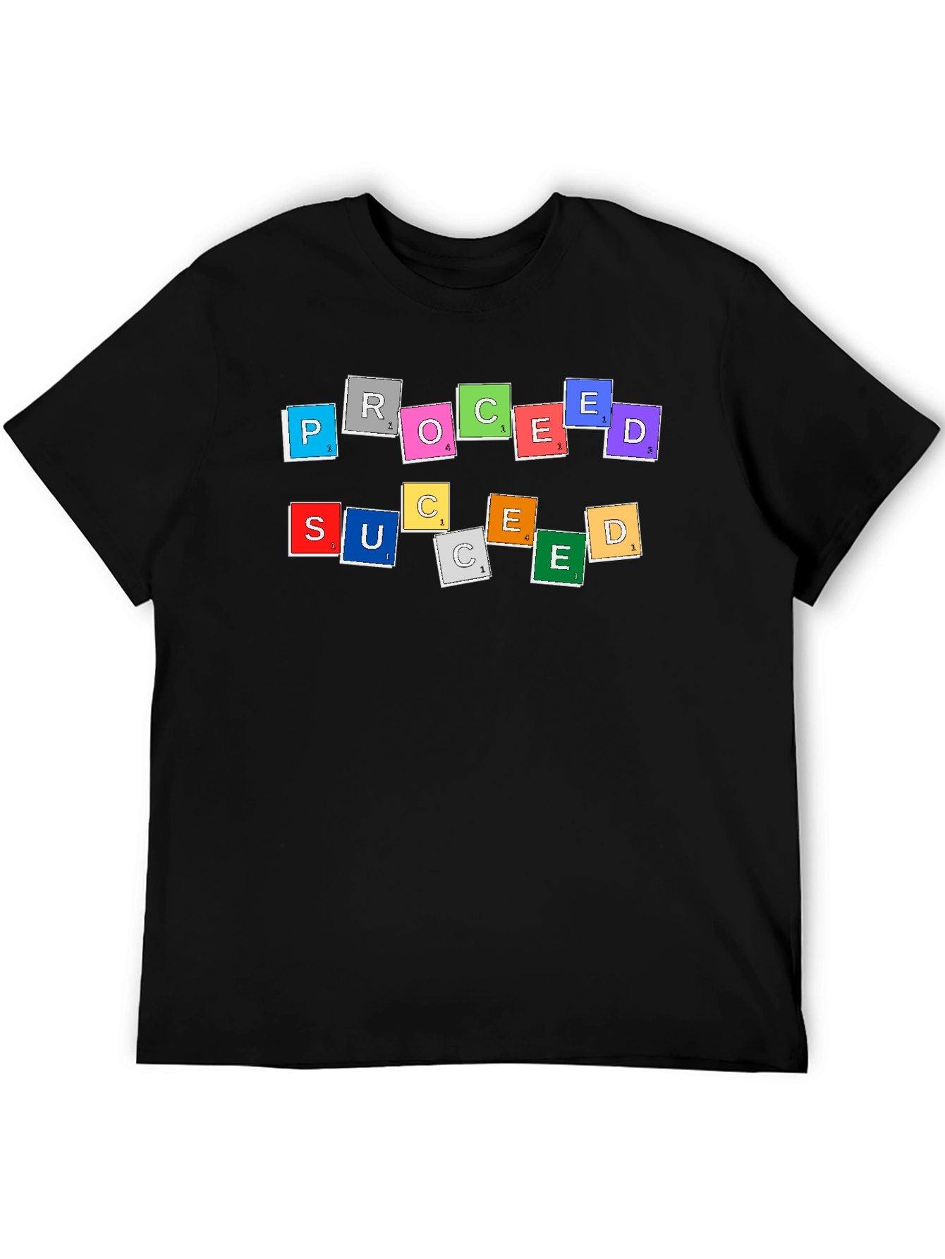 Proceed Succeed Graphic Tee - Black