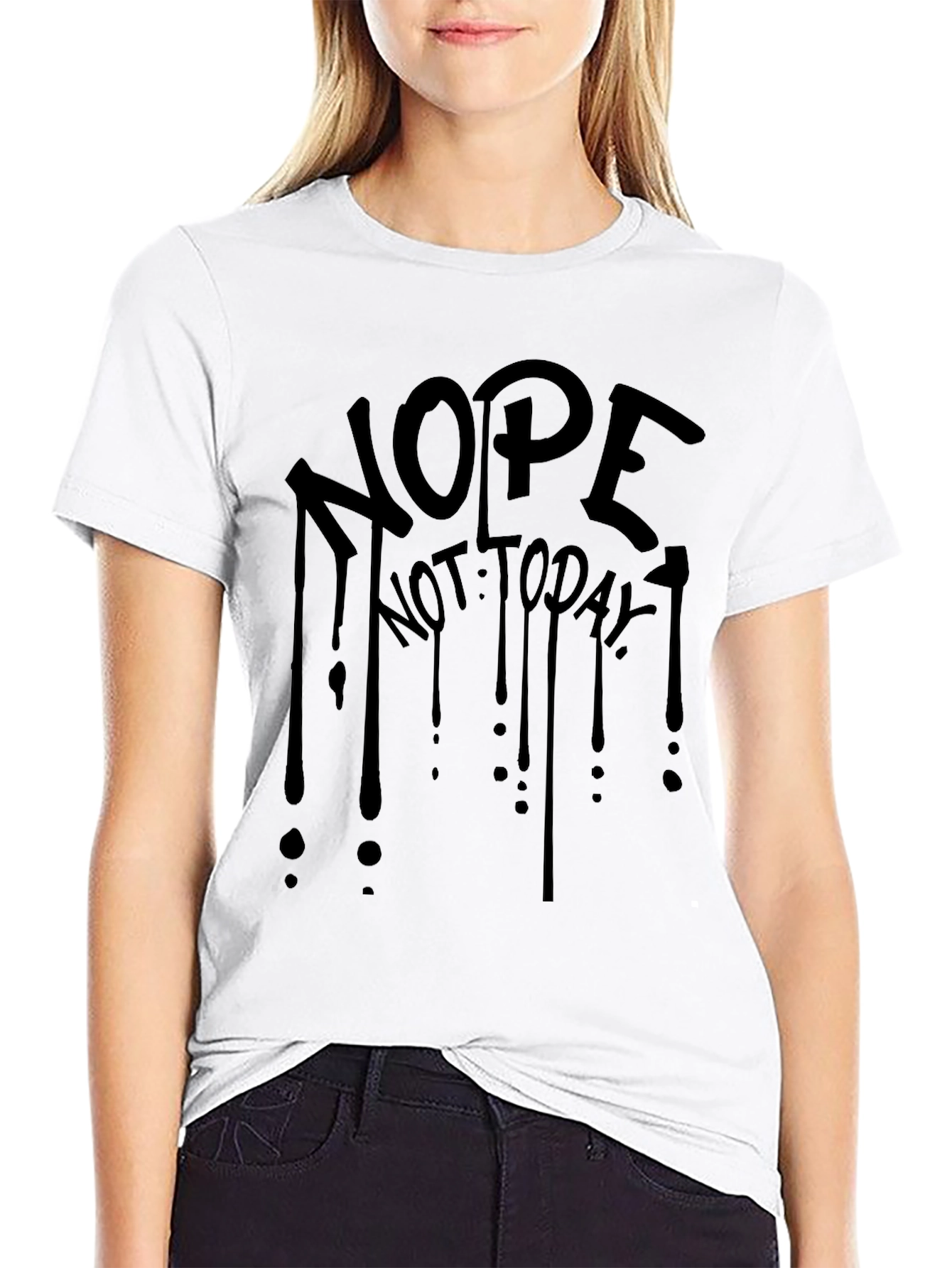 Nope Not Today Black Graphic Tee