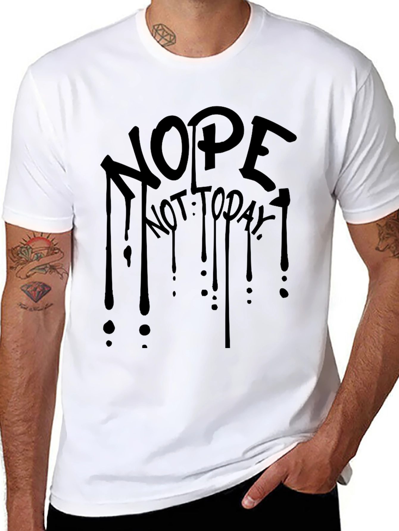 Nope Not Today Black Graphic Tee