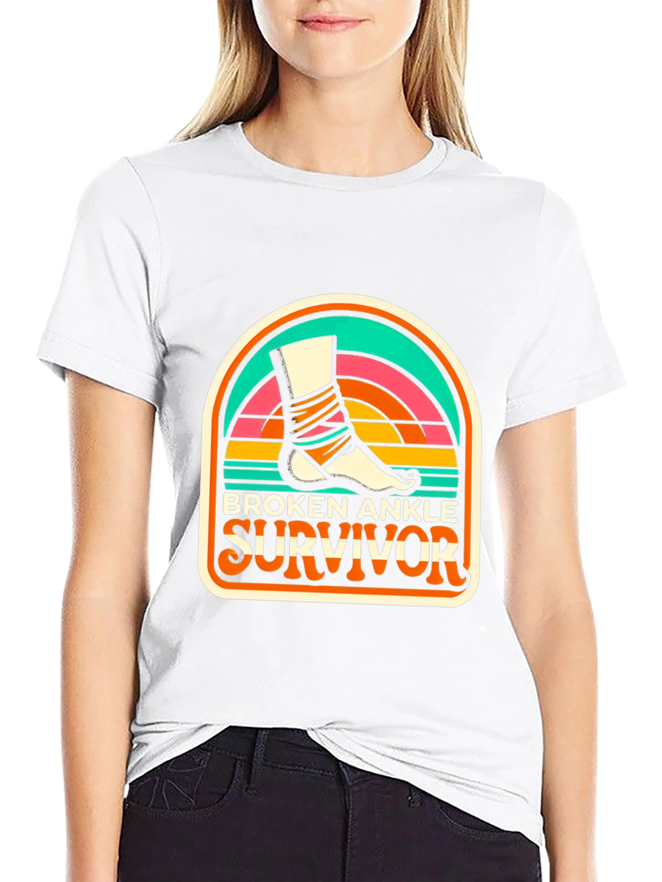 Broken Ankle Survivor Graphic Tee