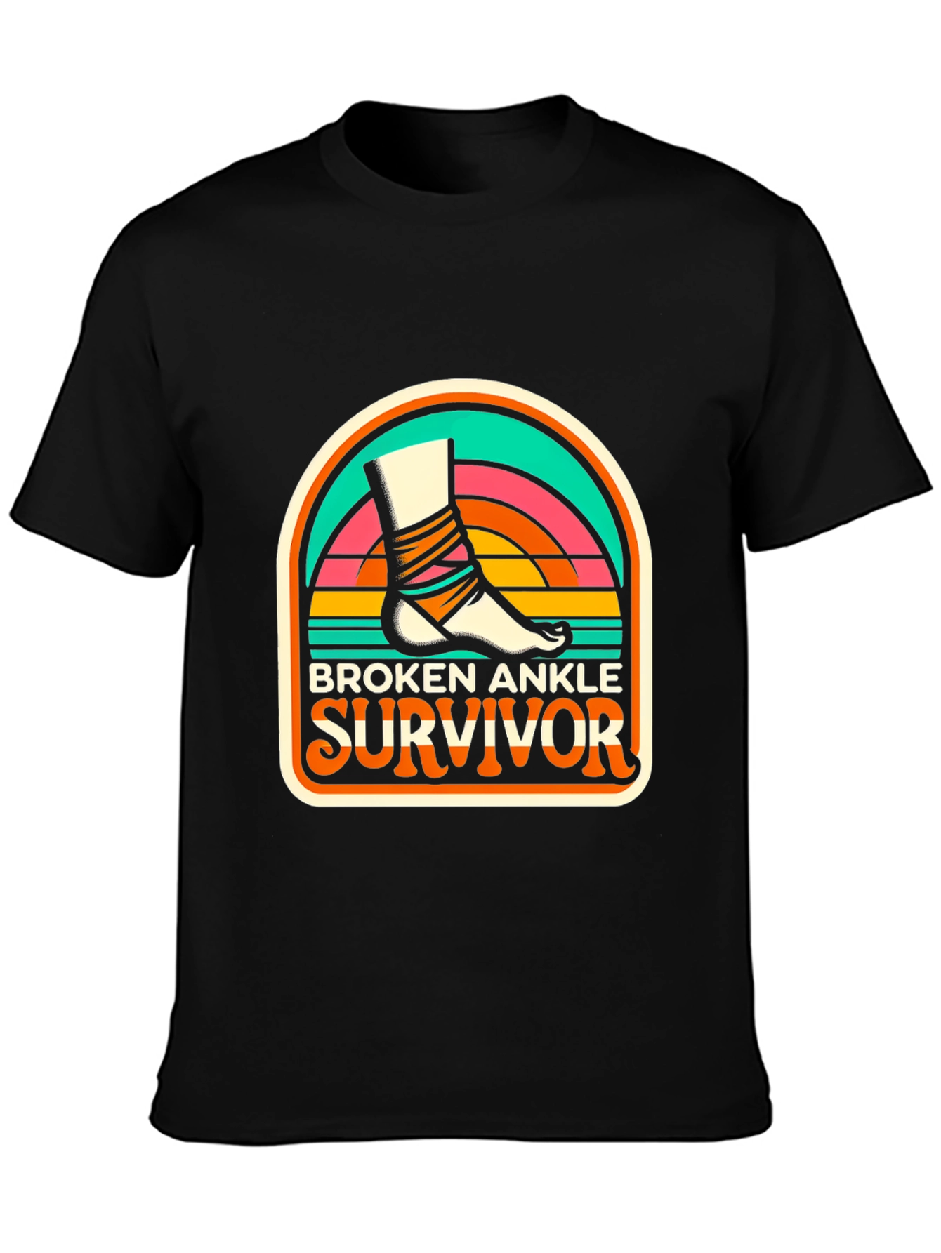 Broken Ankle Survivor Graphic Tee