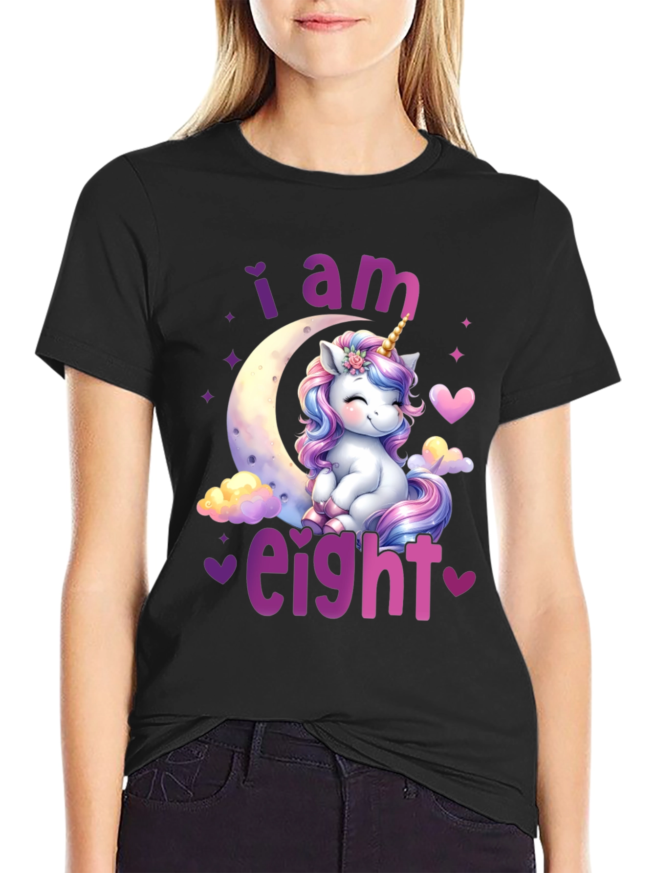 I am Eight! Unicorn Birthday T-Shirt