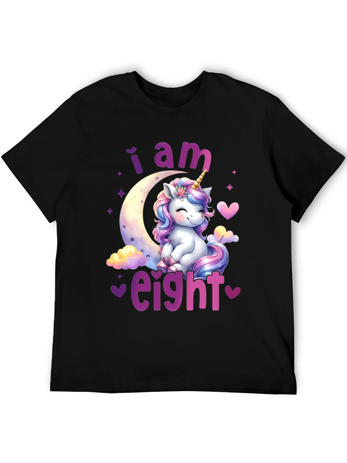 I am Eight! Unicorn Birthday T-Shirt
