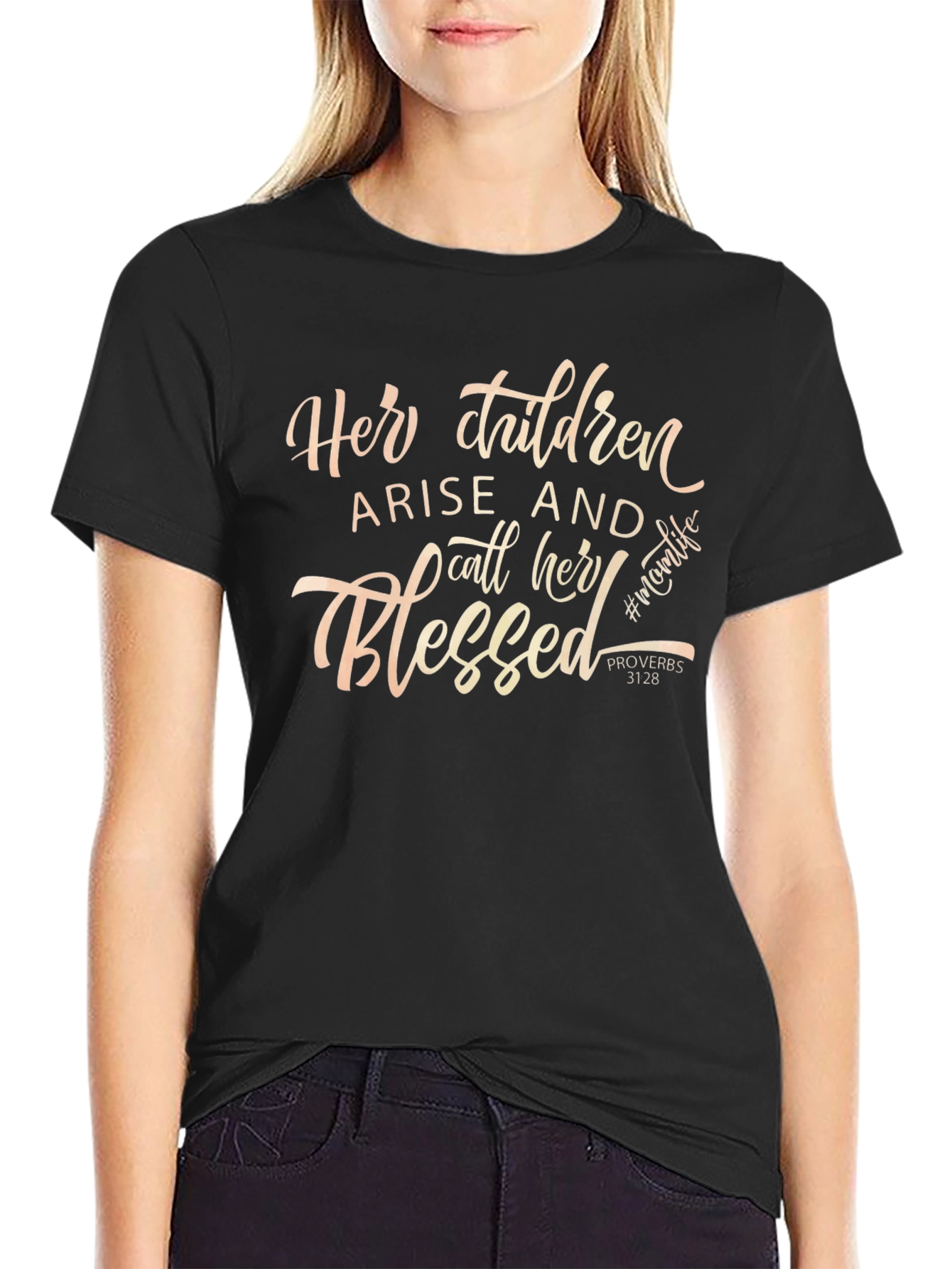 Blessed Mom Life Graphic Tee - Christian Shirt