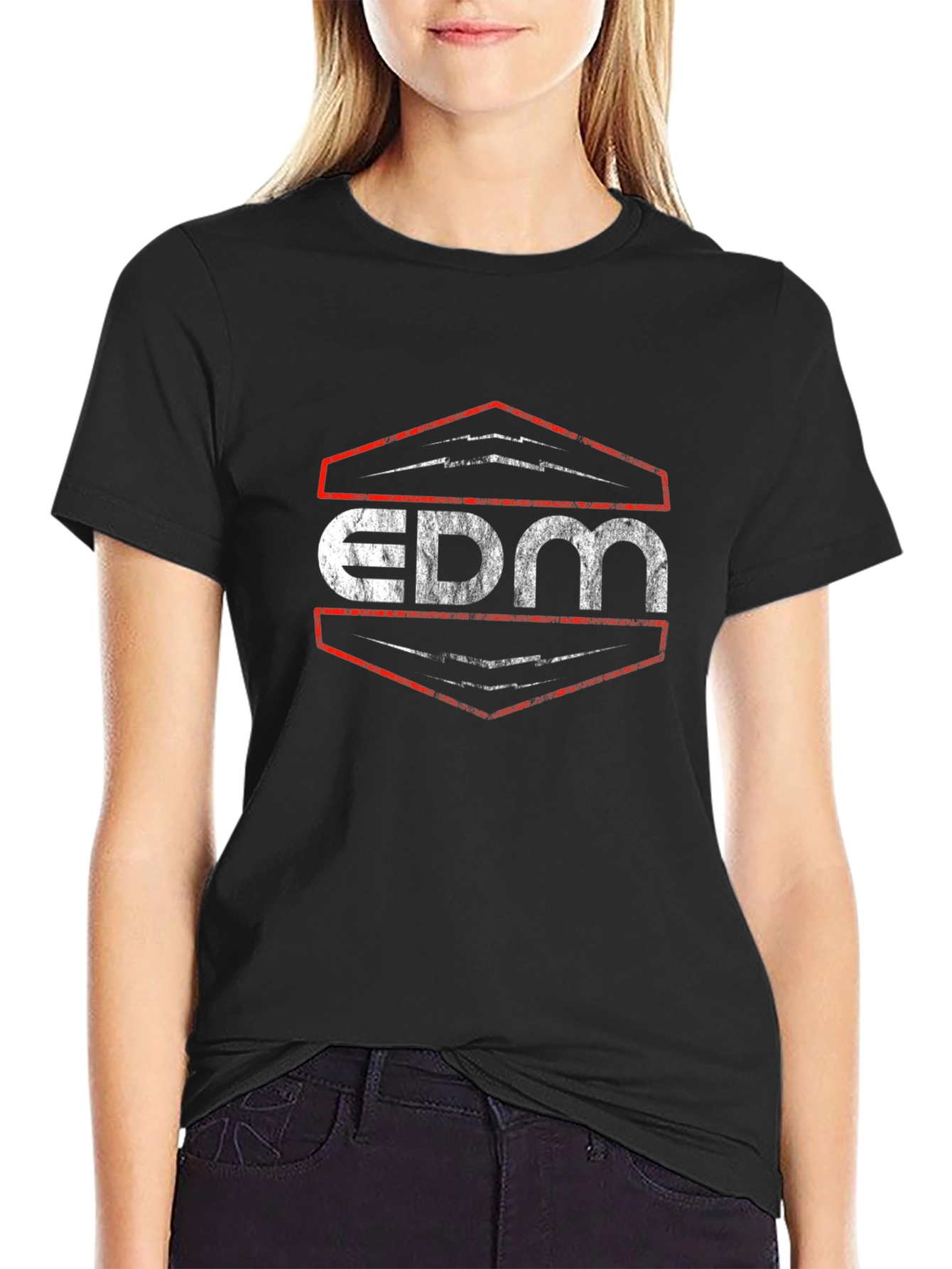 EDM Graphic Tee - Black Cotton Music Shirt