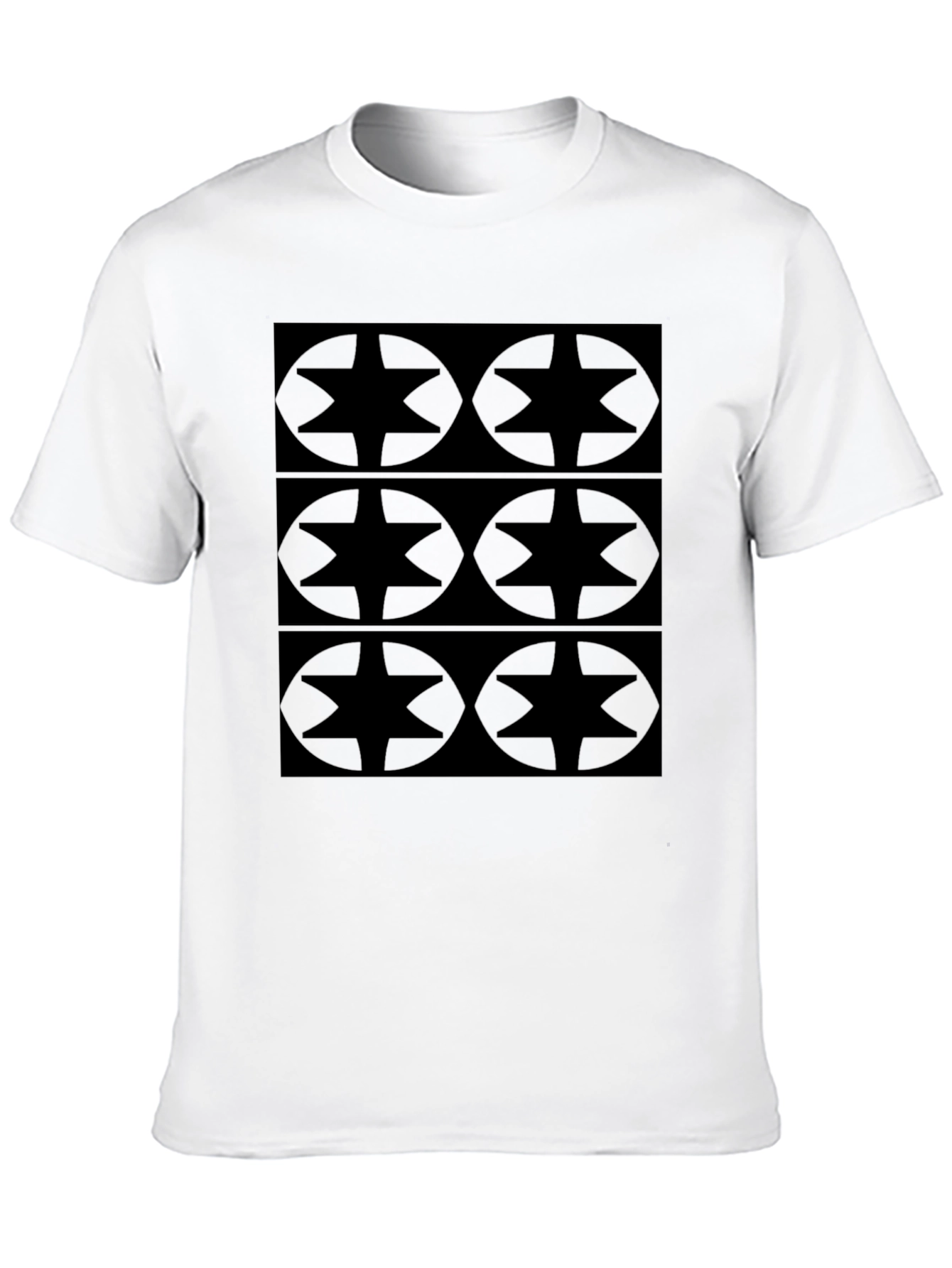 Geometric Star Patterned T-Shirt