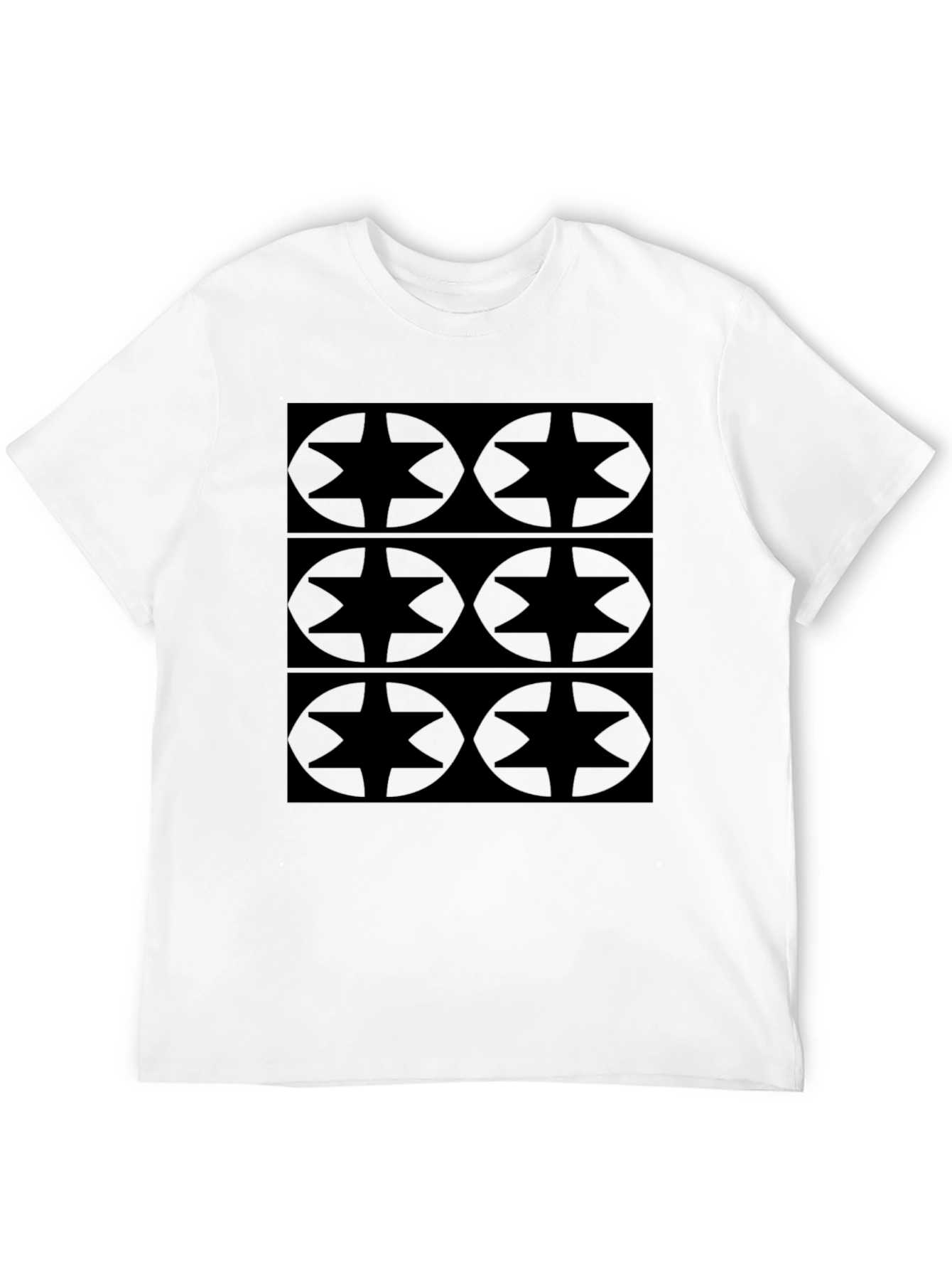 Geometric Star Patterned T-Shirt