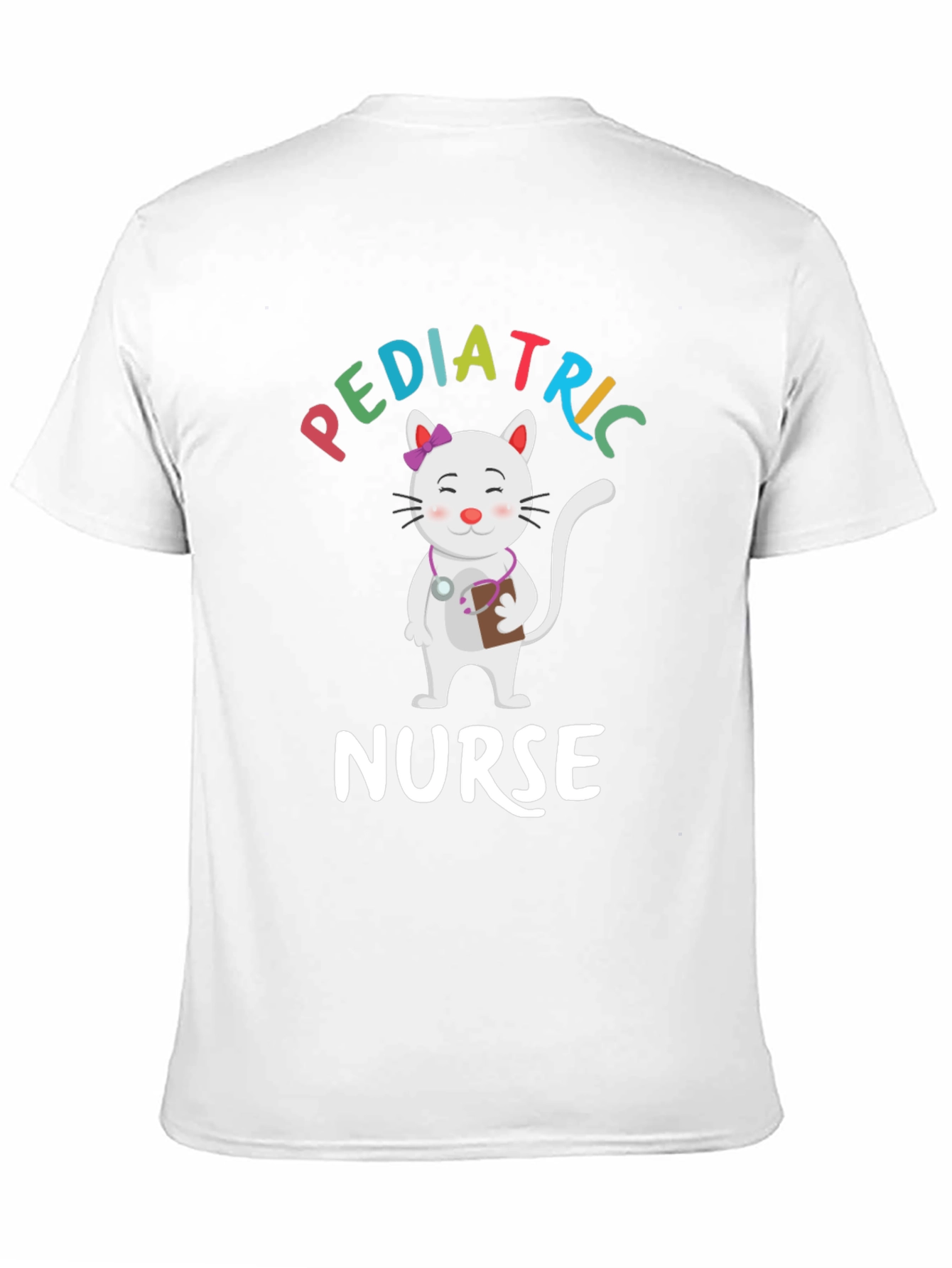 Pediatric Nurse Cat Graphic T-Shirt