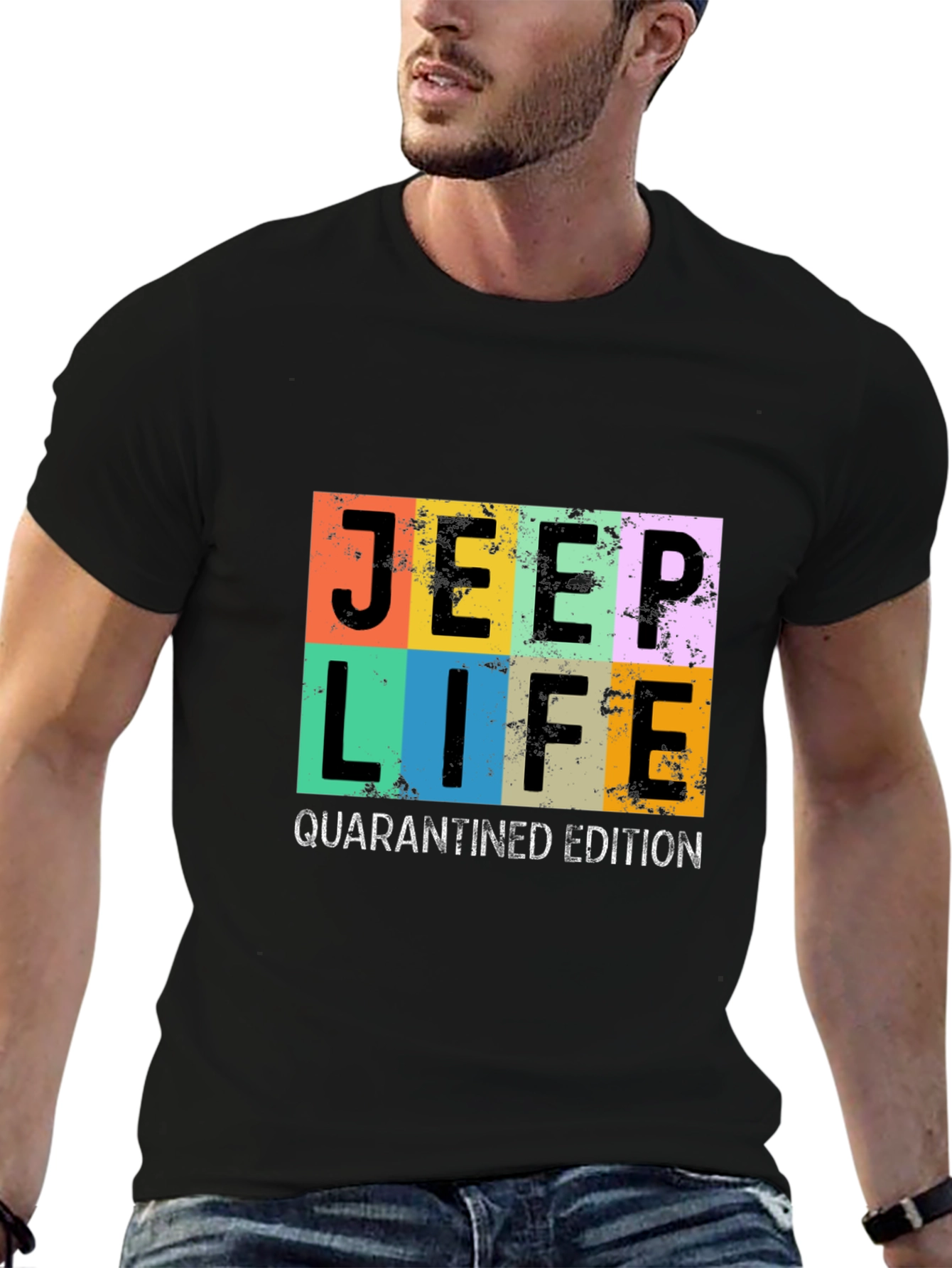 Jeep Life Quarantined Edition Graphic Tee - Black