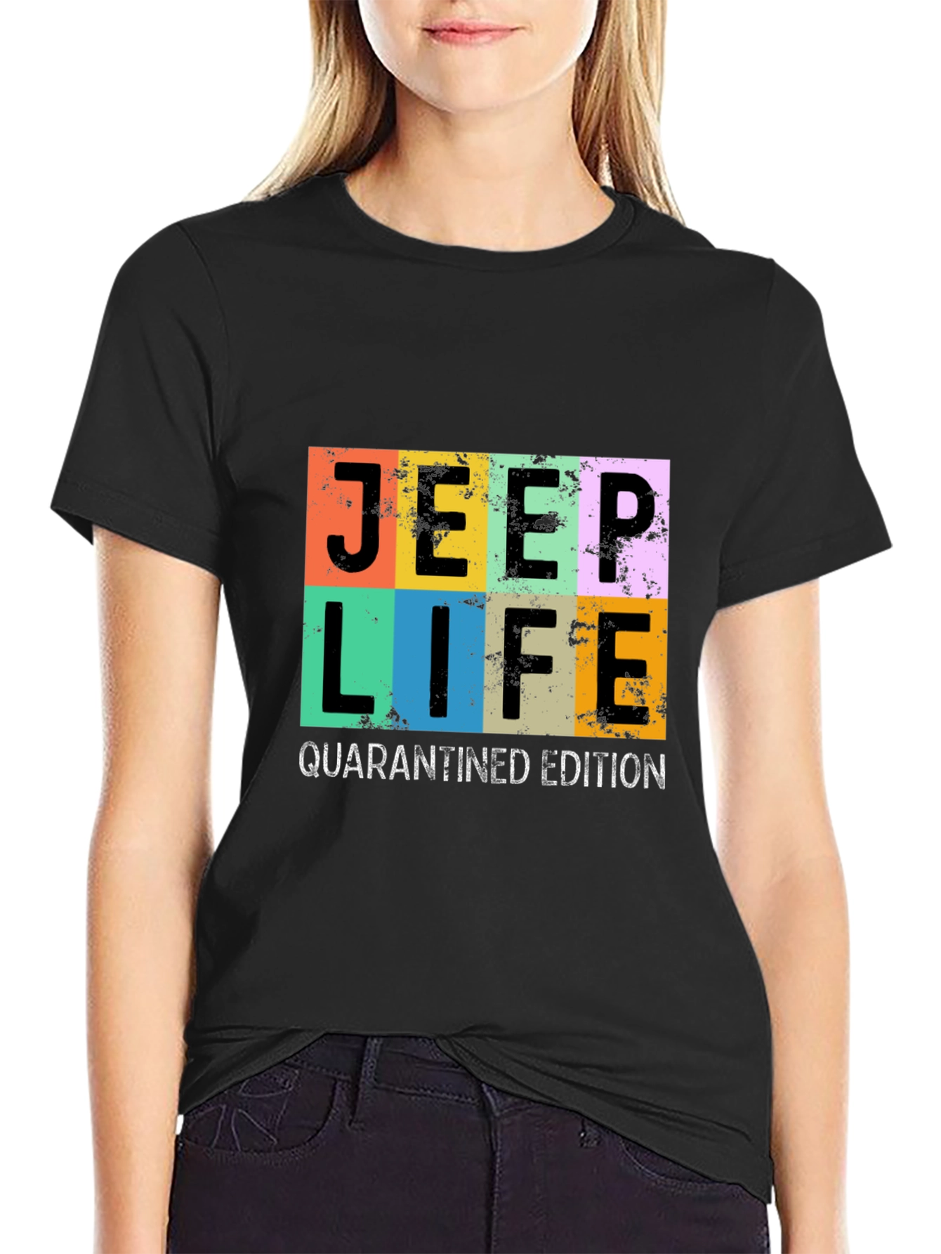 Jeep Life Quarantined Edition Graphic Tee - Black