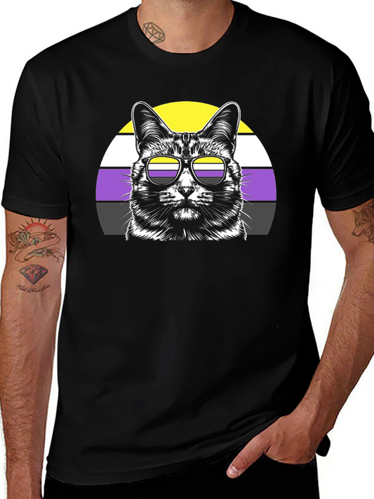 Non-Binary Pride Cat T-Shirt