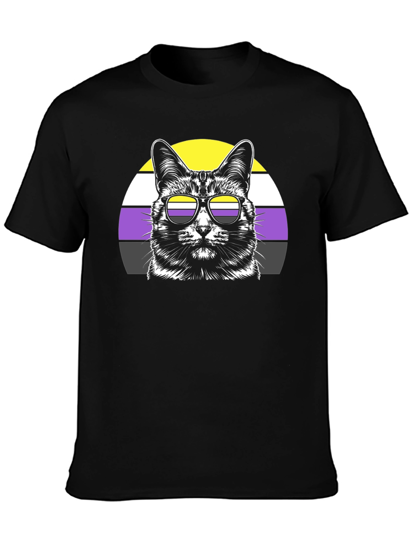 Non-Binary Pride Cat T-Shirt