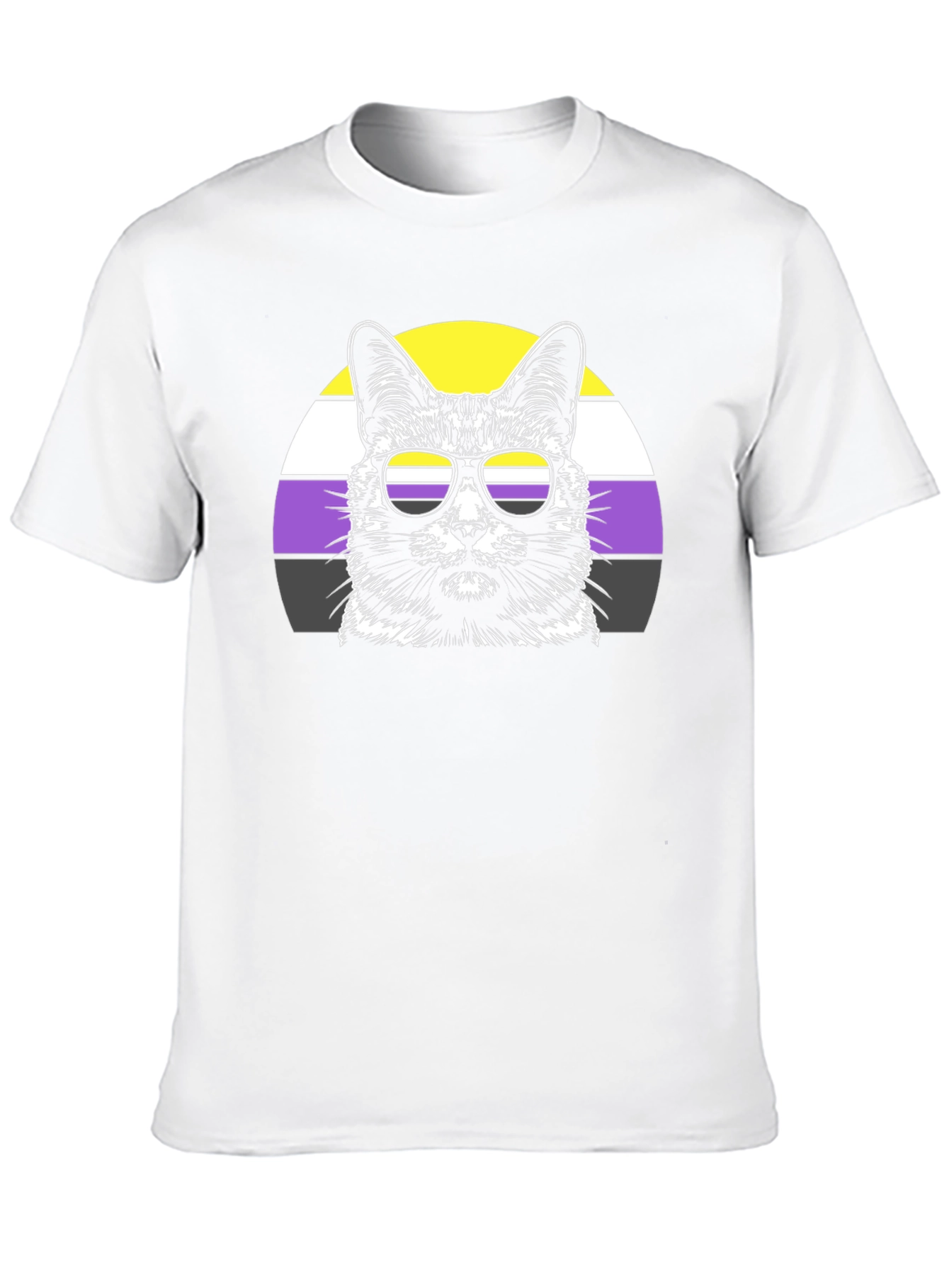 Non-Binary Pride Cat T-Shirt
