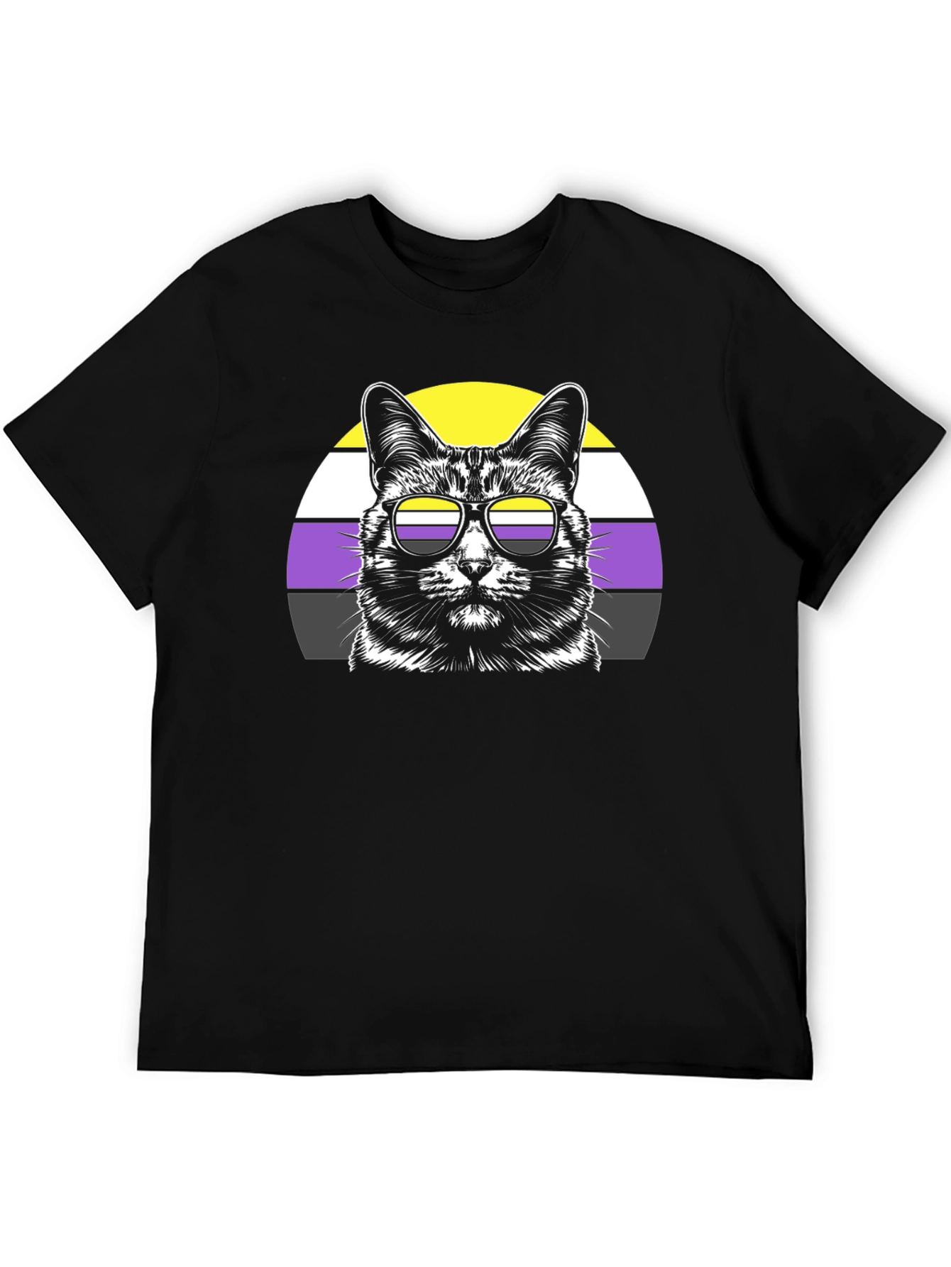 Non-Binary Pride Cat T-Shirt