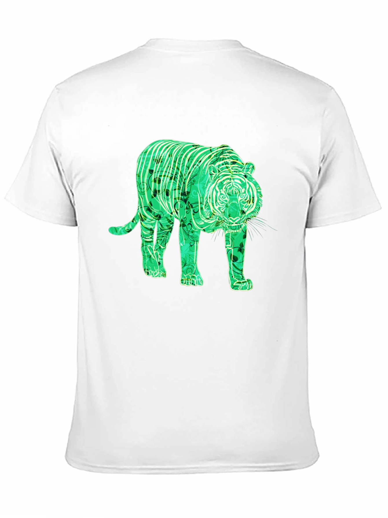 Green Tiger Graphic Tee - Mens Black T-Shirt