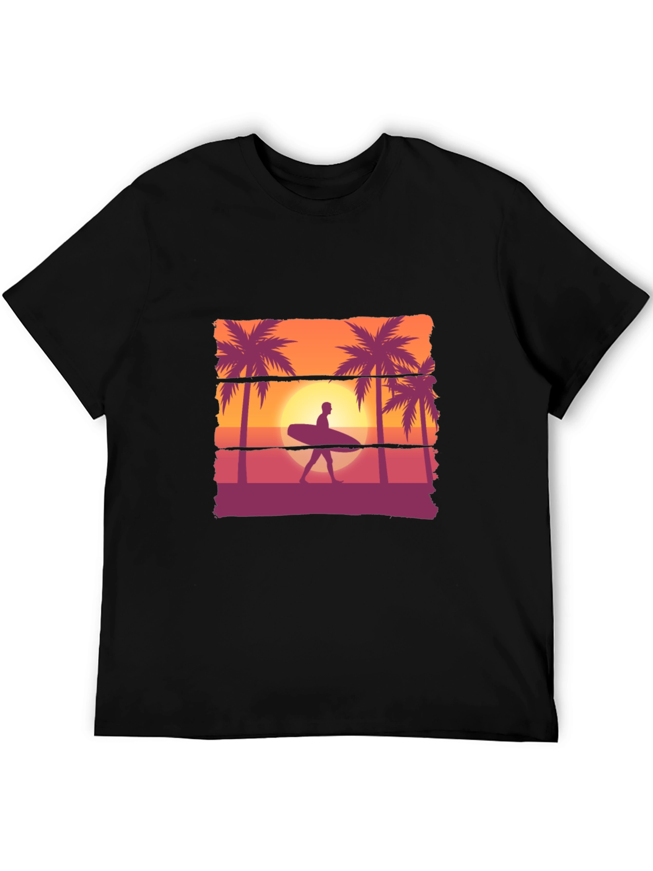 Sunset Surfer T-Shirt: Beach Vibes