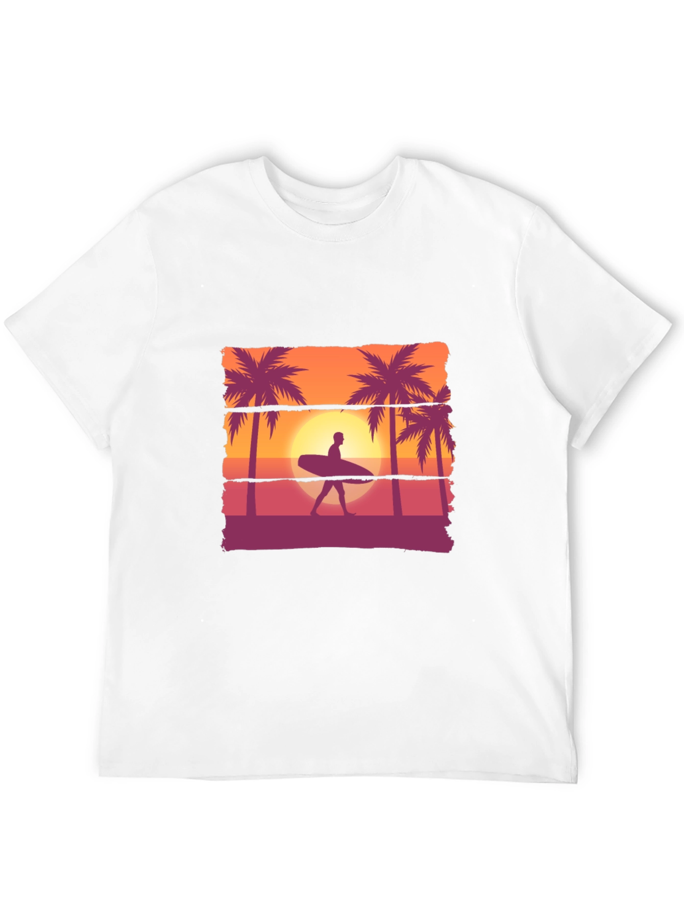 Sunset Surfer T-Shirt: Beach Vibes