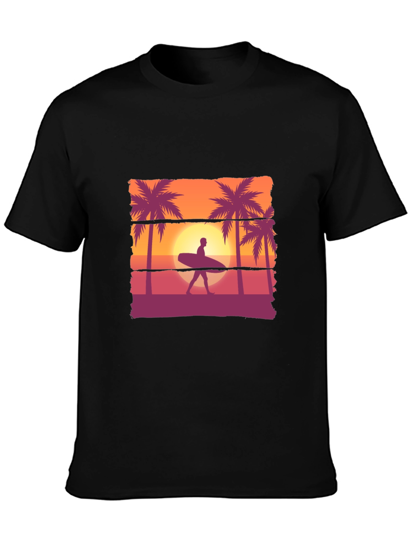 Sunset Surfer T-Shirt: Beach Vibes