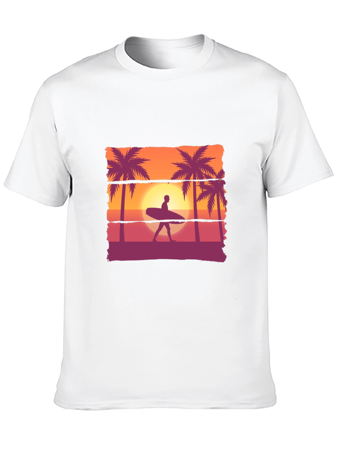 Sunset Surfer T-Shirt: Beach Vibes