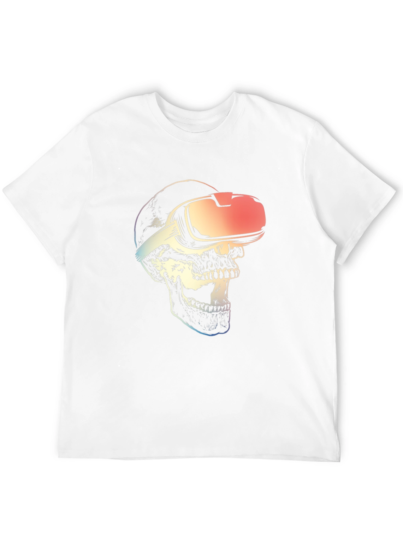 VR Skull Graphic T-Shirt - Black Cotton Tee