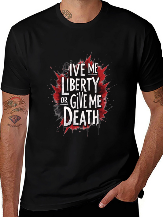 Liberty or Death Graphic Tee - Patriotic Mens T-Shirt