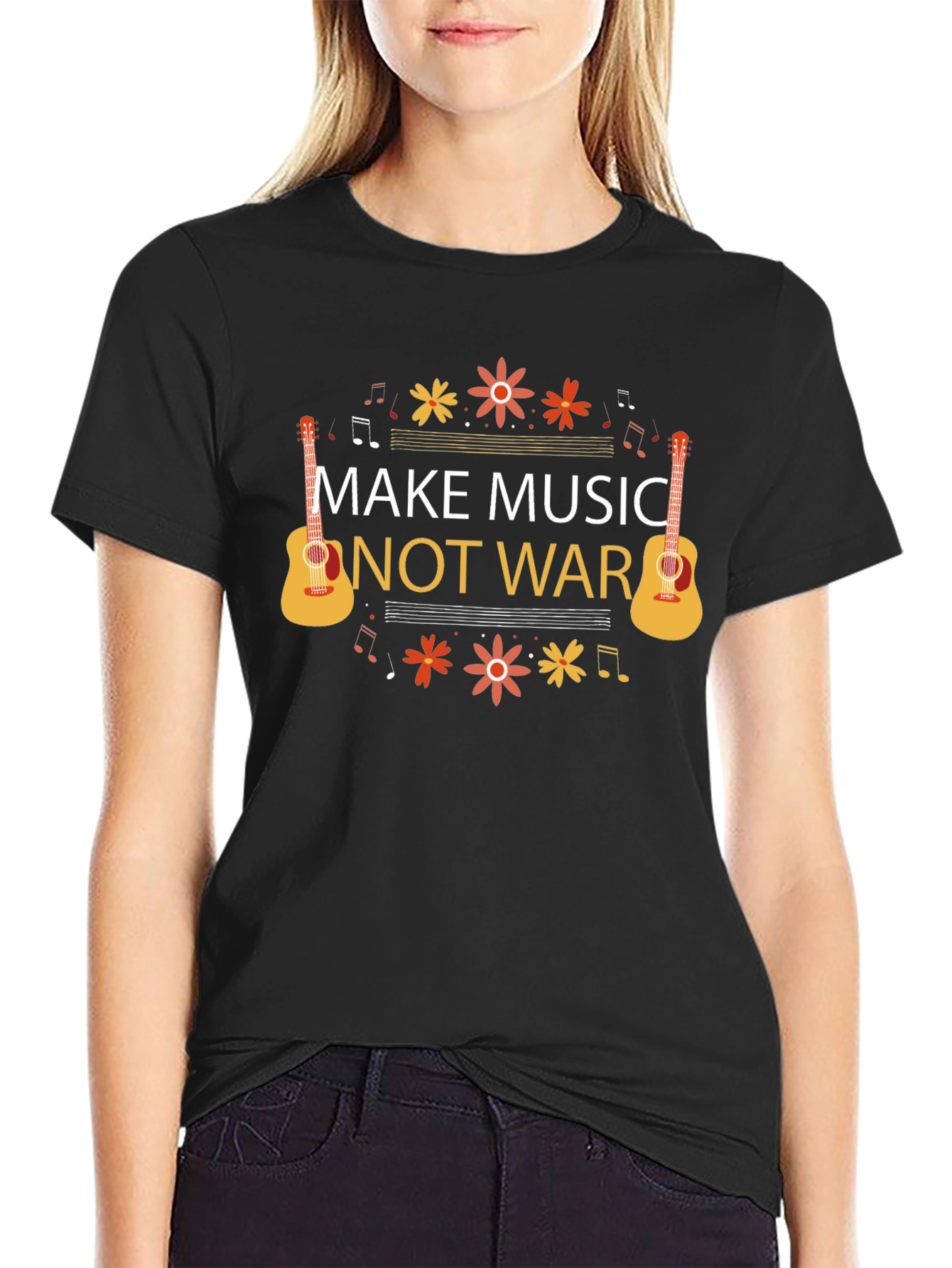 Make Music Not War Graphic Tee