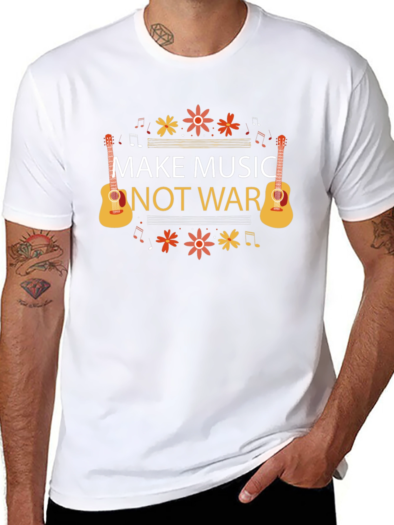 Make Music Not War Graphic Tee