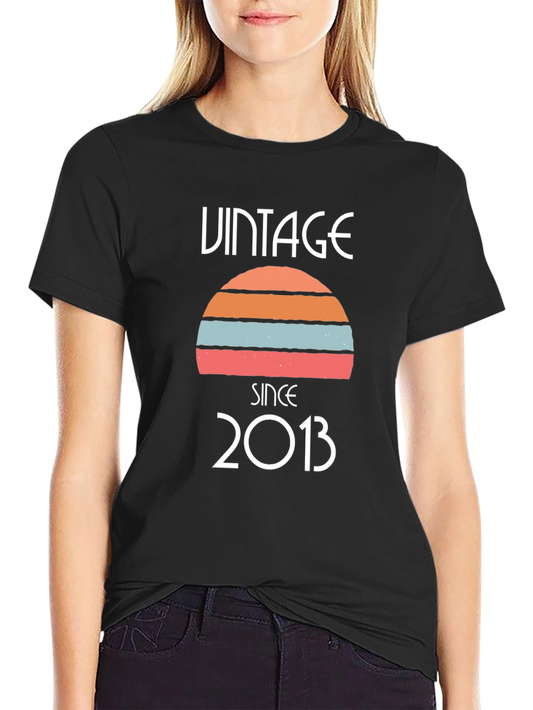 Vintage Since 2013 Graphic Tee - Retro Birthday Gift