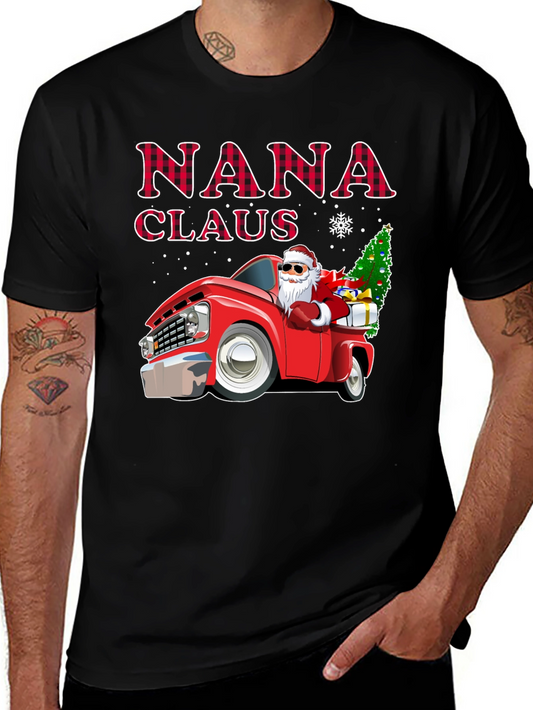 Nana Claus Christmas Truck Graphic Tee