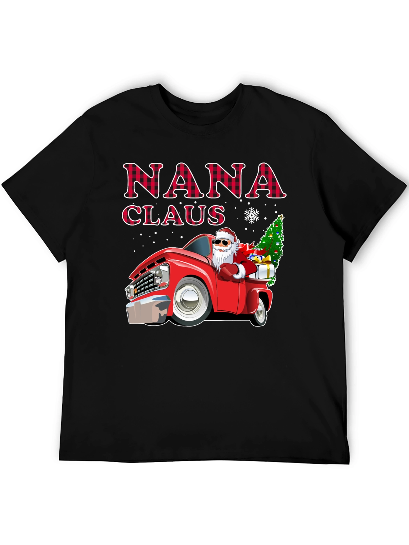 Nana Claus Christmas Truck Graphic Tee