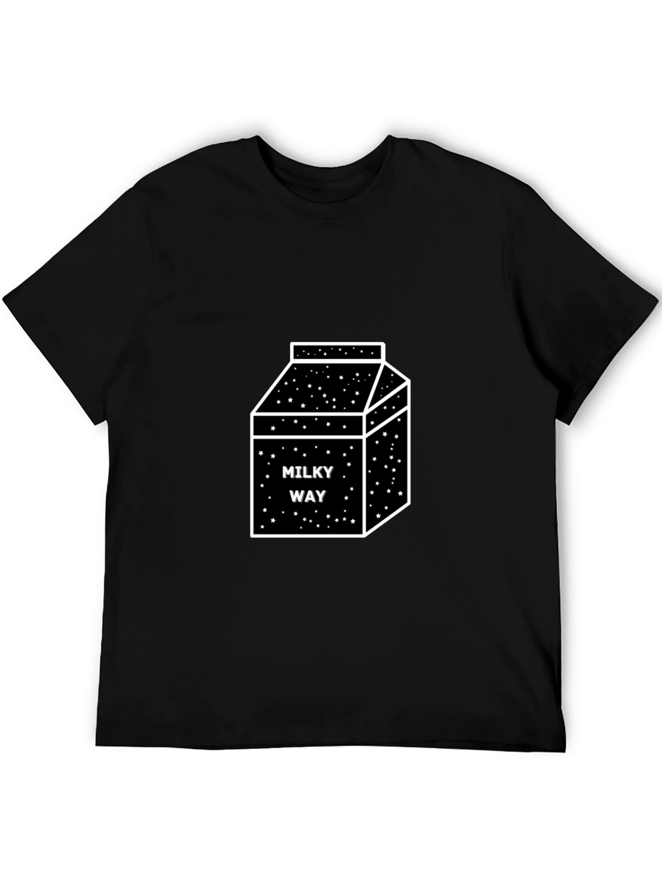 Milky Way Box Graphic T-Shirt - Black