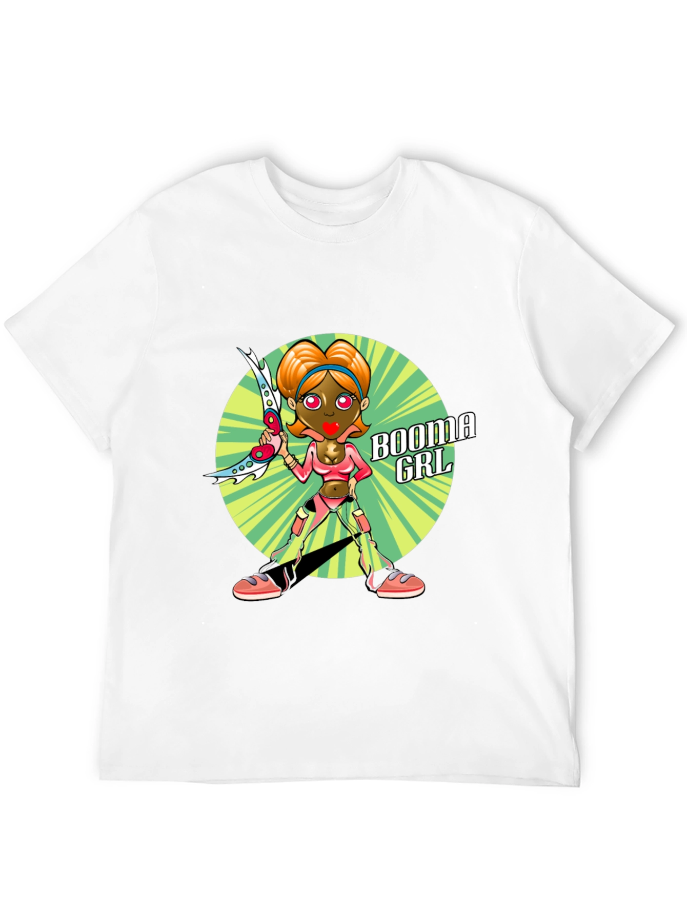 Booma Girl Graphic Tee - Unique Cartoon Design